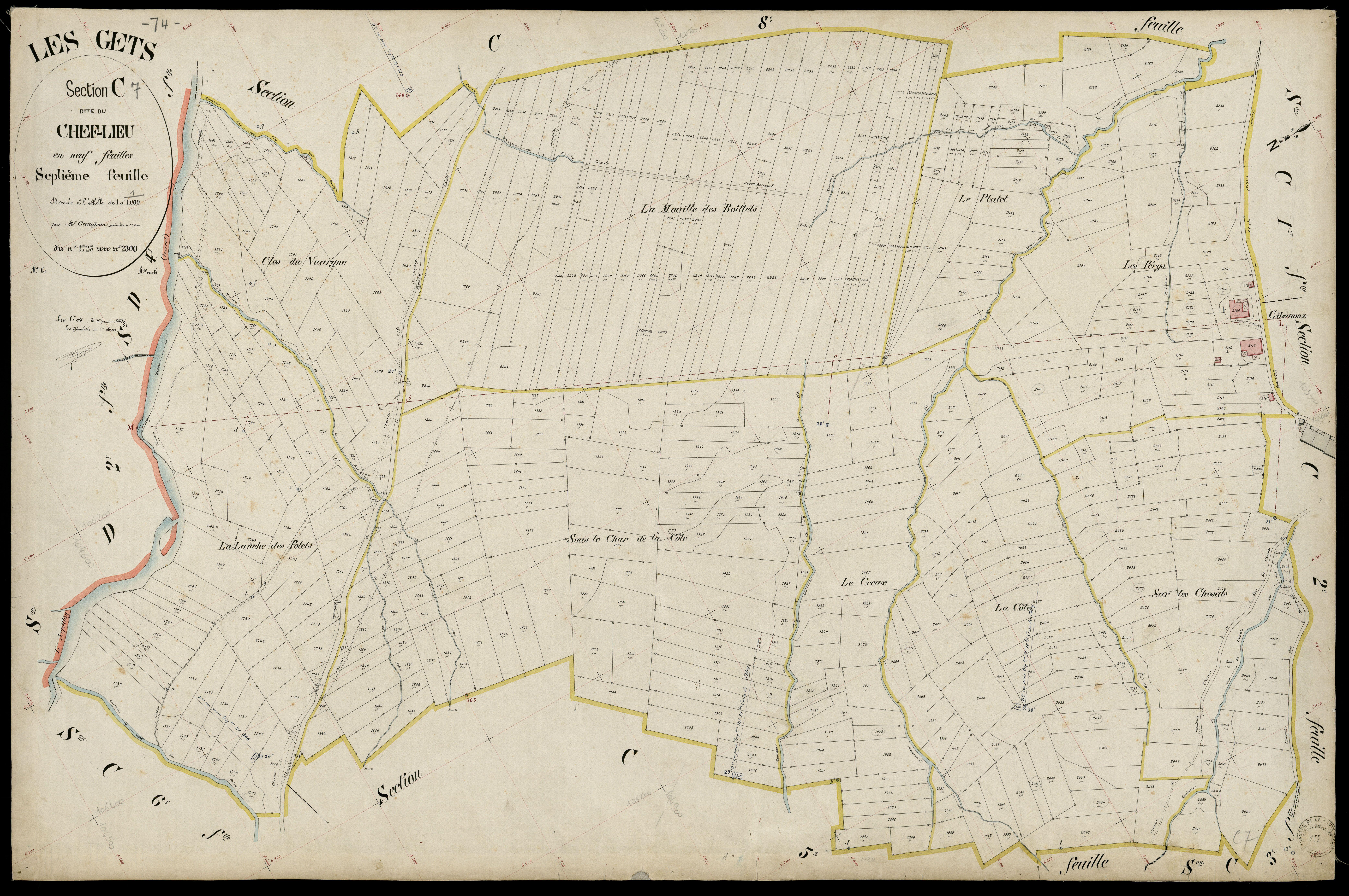 3 P 3 4927 - Feuille n° 8, parcelles n° 2301 à 28 - 1er mars 1903