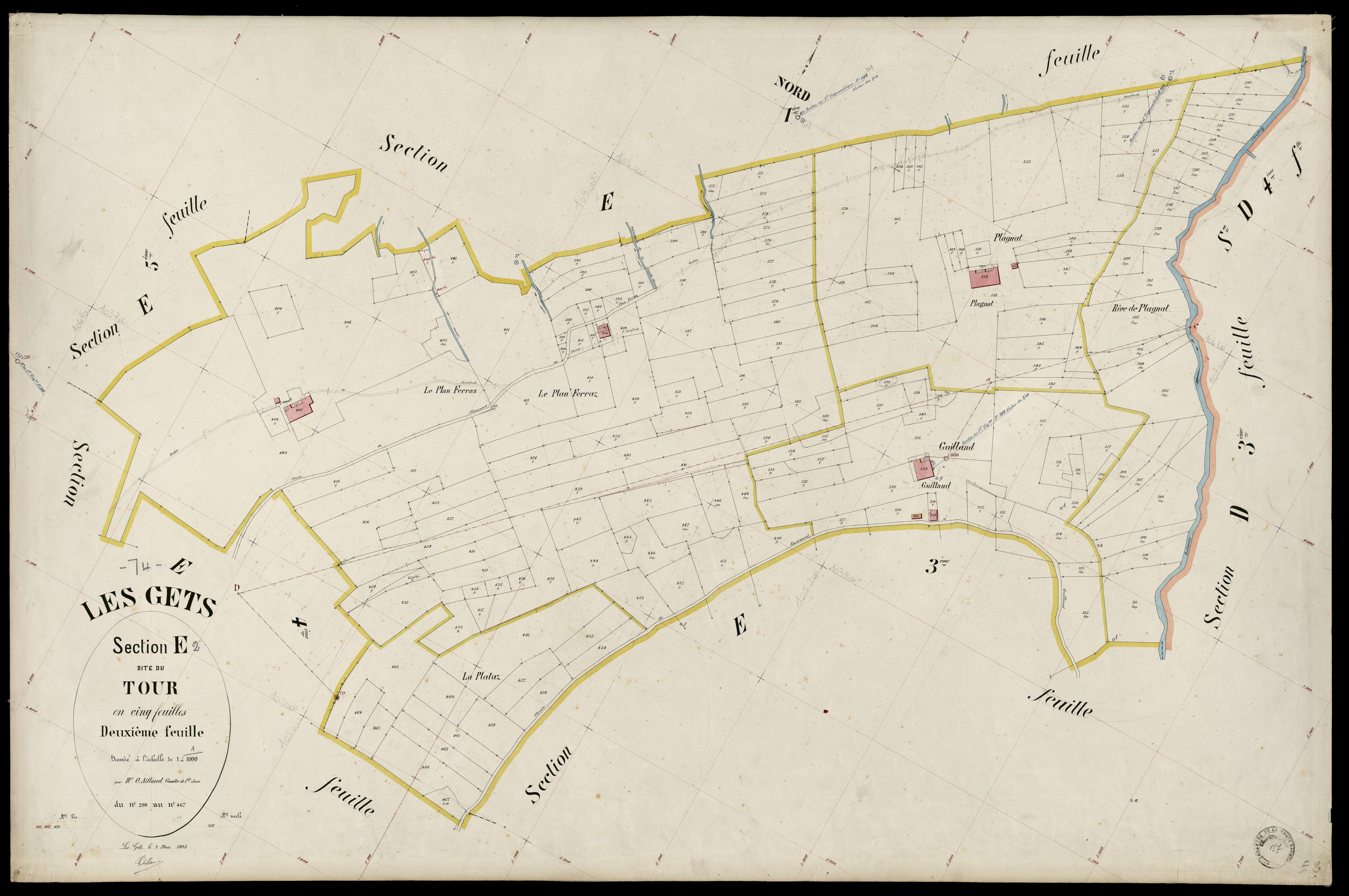 3 P 3 4936 - Feuille n° 3, parcelles n° 468 à 8 - 4 mars 1903