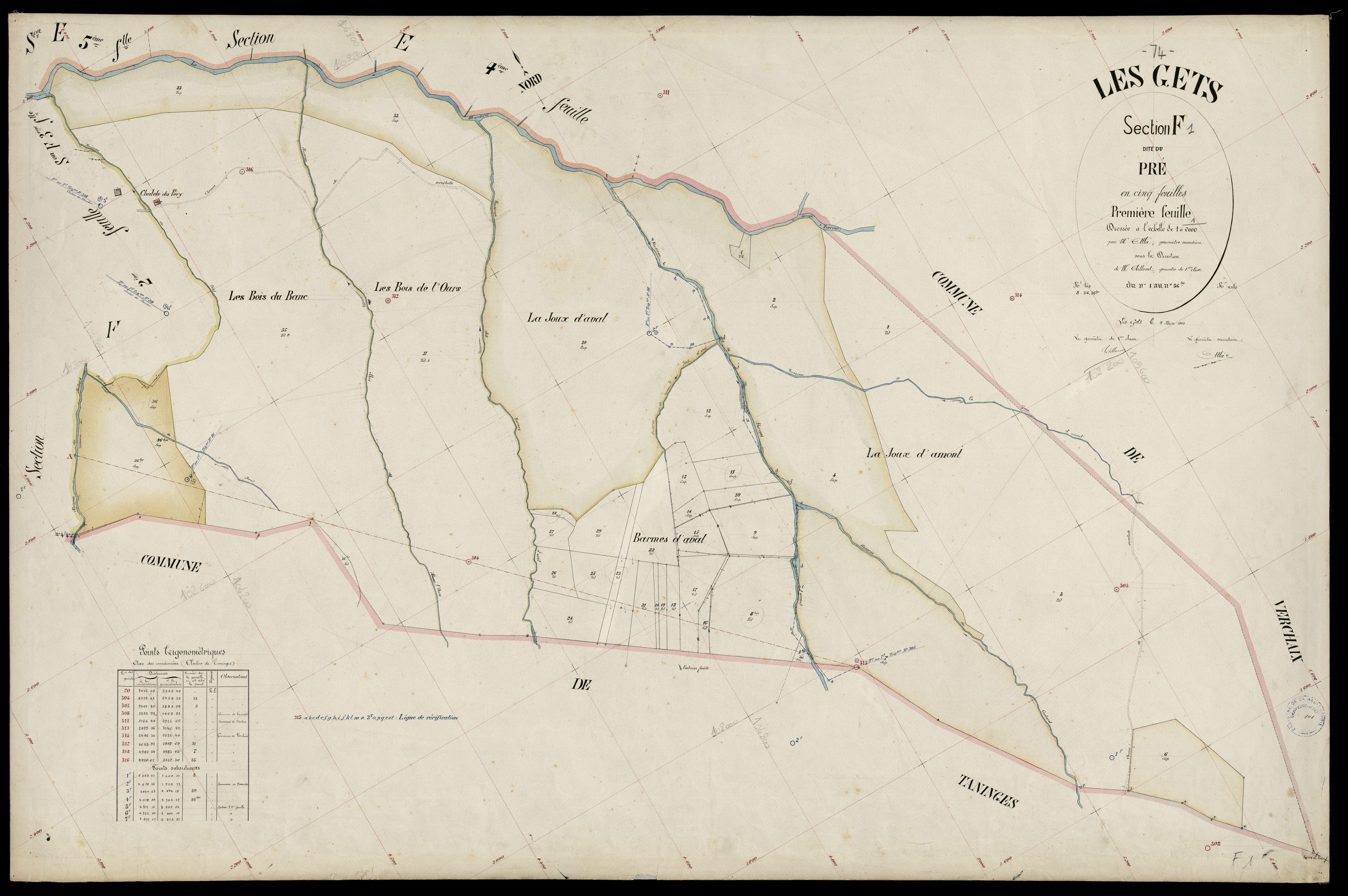 3 P 3 4940 - Feuille n° 2, parcelles n° 37 à 307 - 4 mars 1903