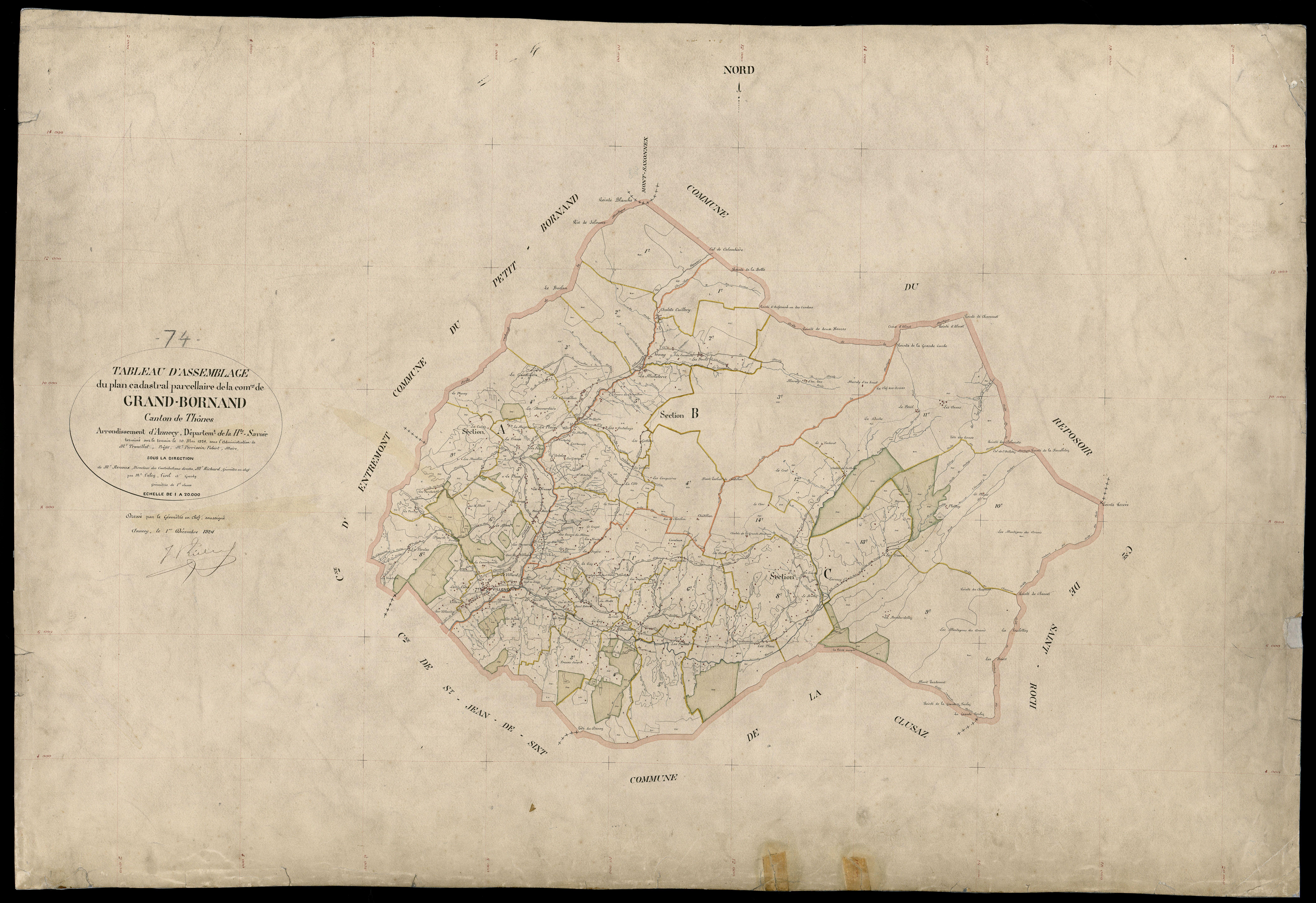 Plan parcellaire - 1923-1924