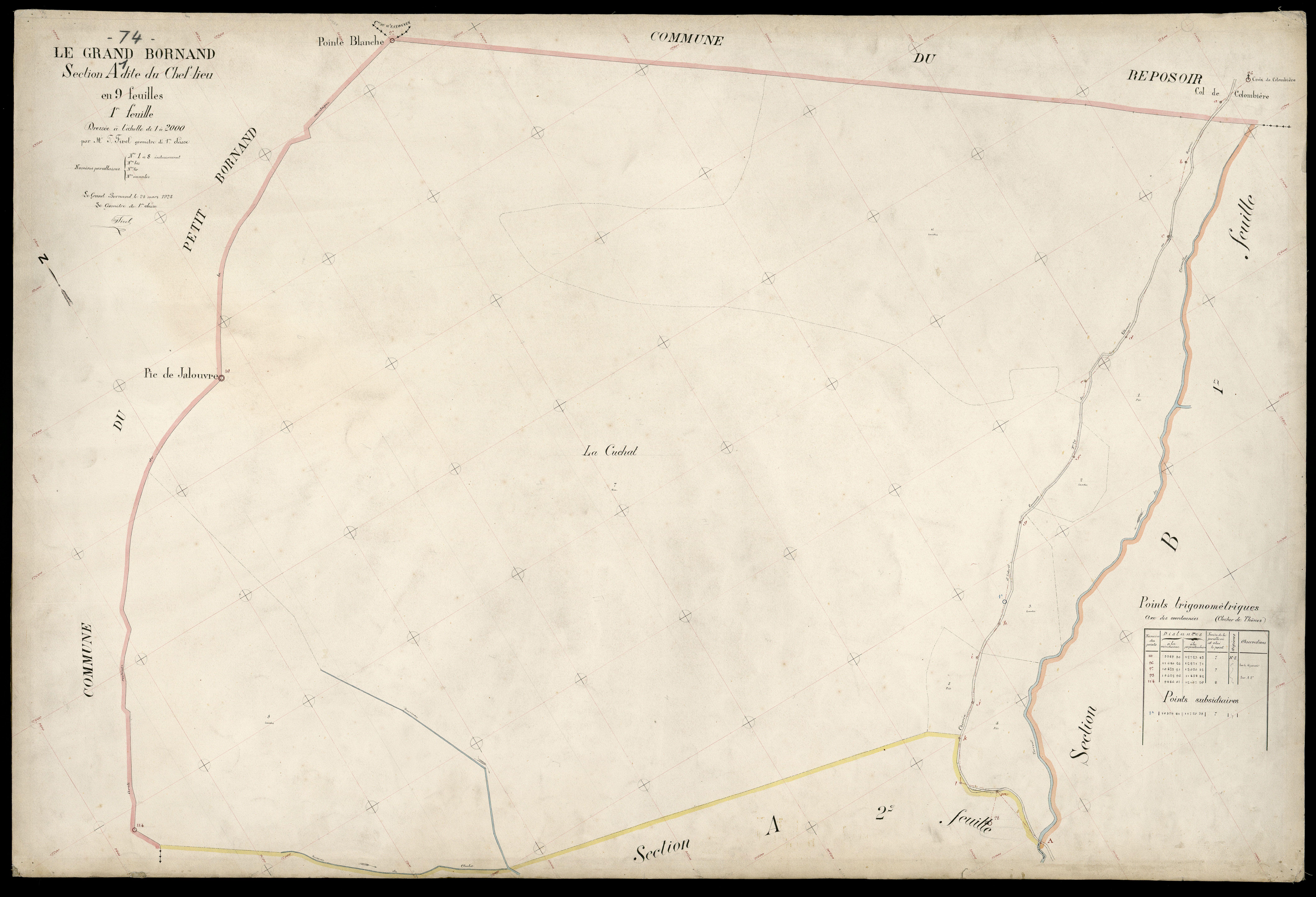 3 P 3 5000 - Feuille n° 2, parcelles n° 9 à 31 - 24 mars 1924