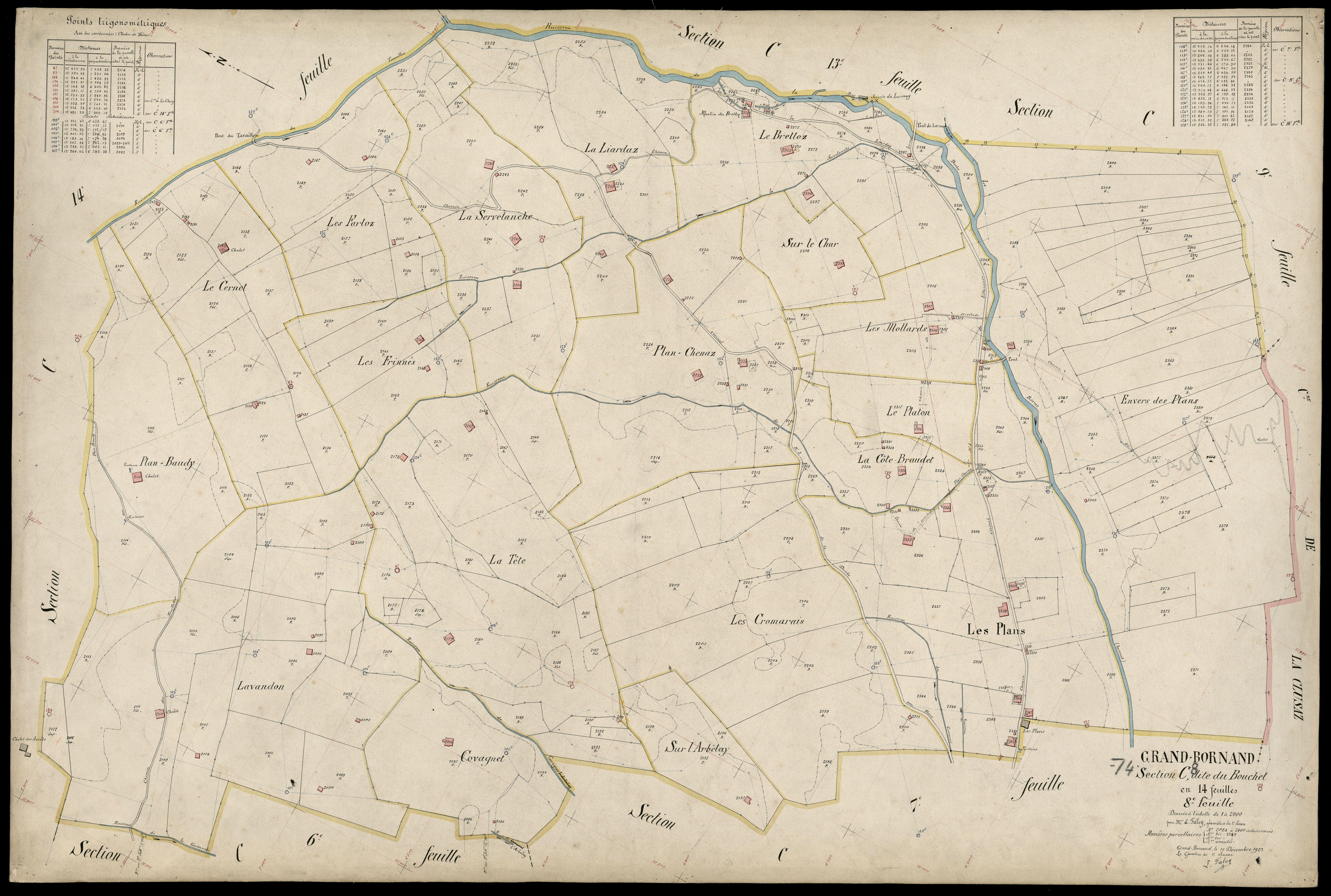 3 P 3 5023 - Feuille n° 9, parcelles n° 2401 à 246 - 14 avril 1924