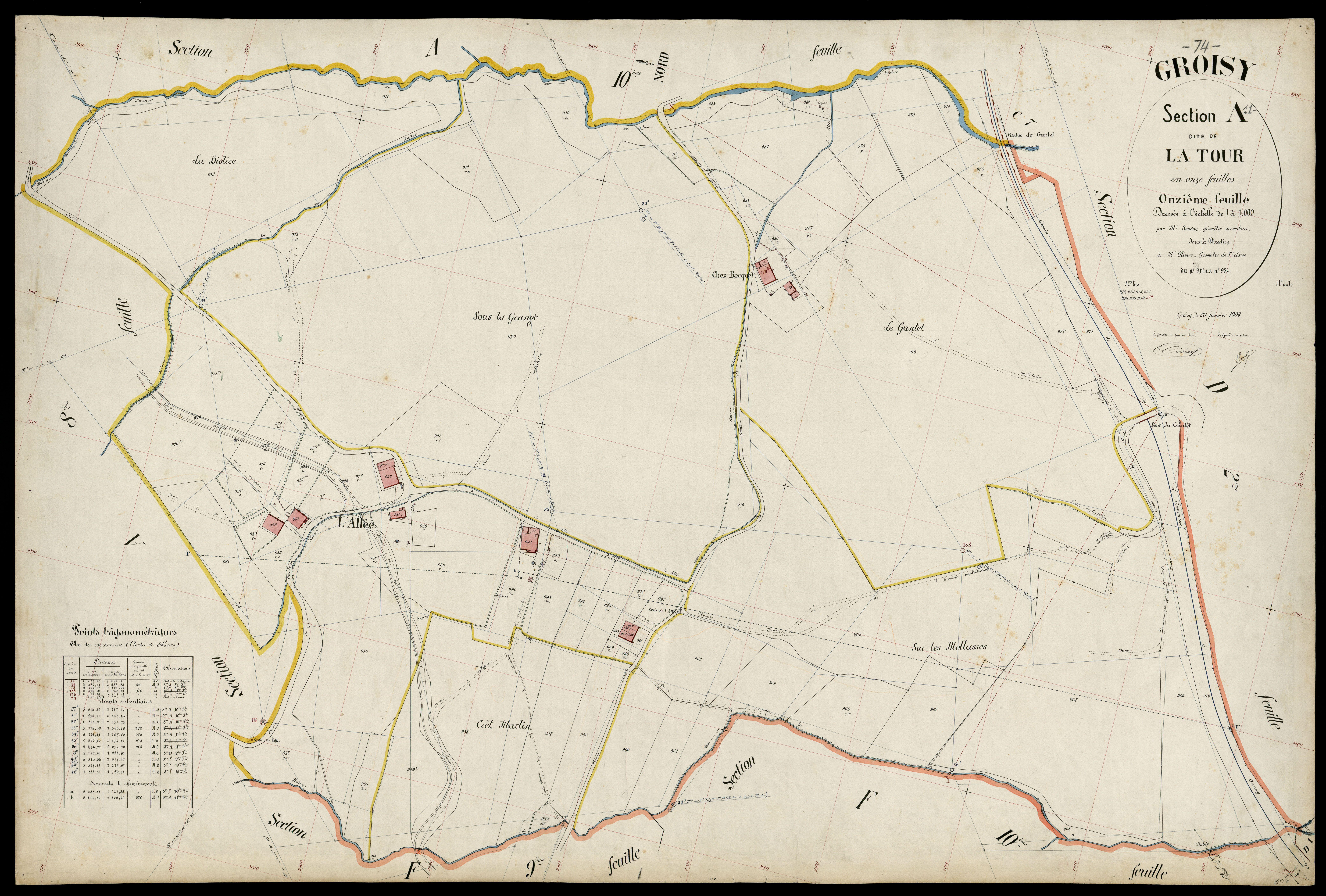 Section B : Fontaine-Vive - 1904