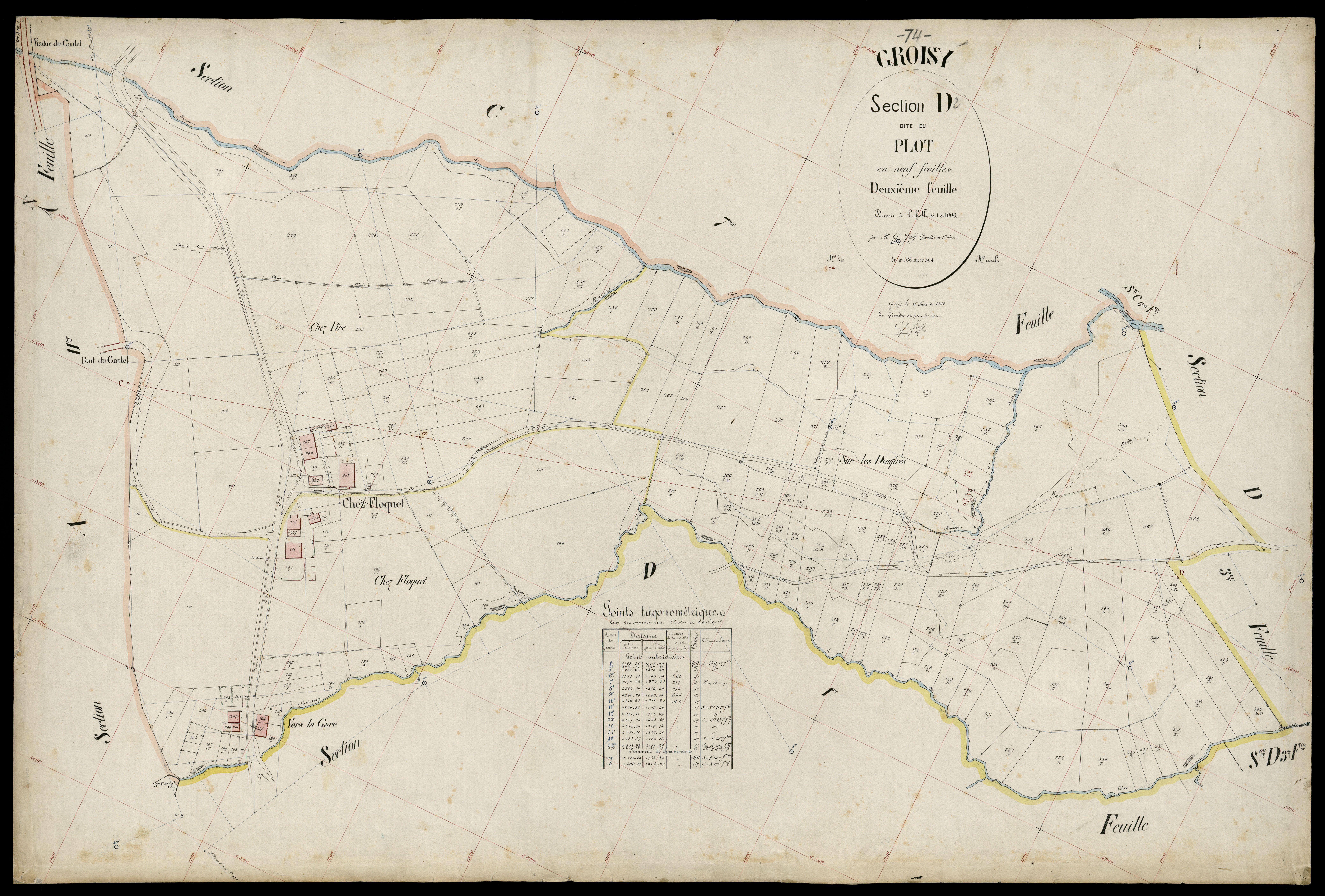 3 P 3 5073 - Feuille n° 3, parcelles n° 36 à 60 - 15 janvier 1904