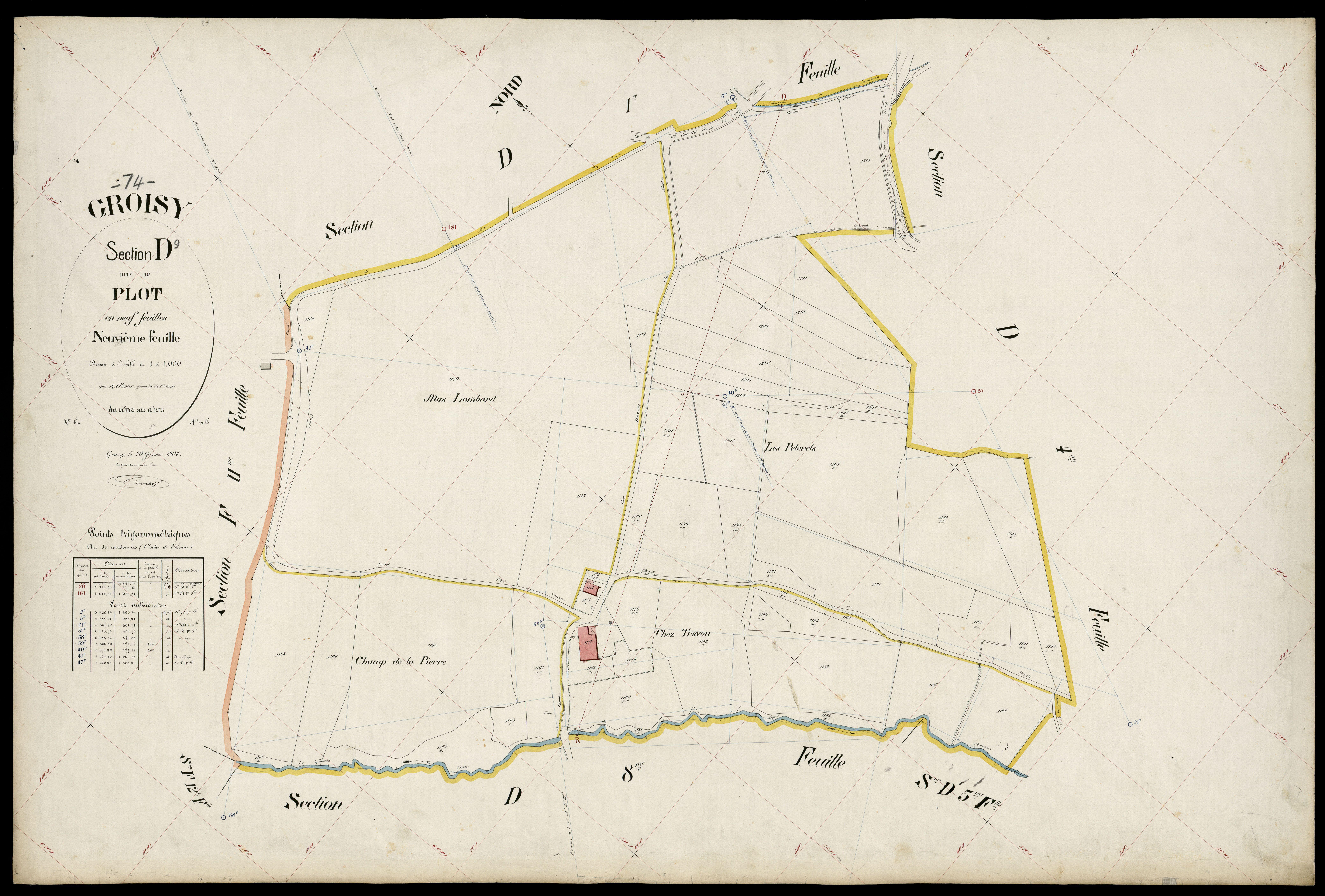 Section E : Chez Diossaz - 1904