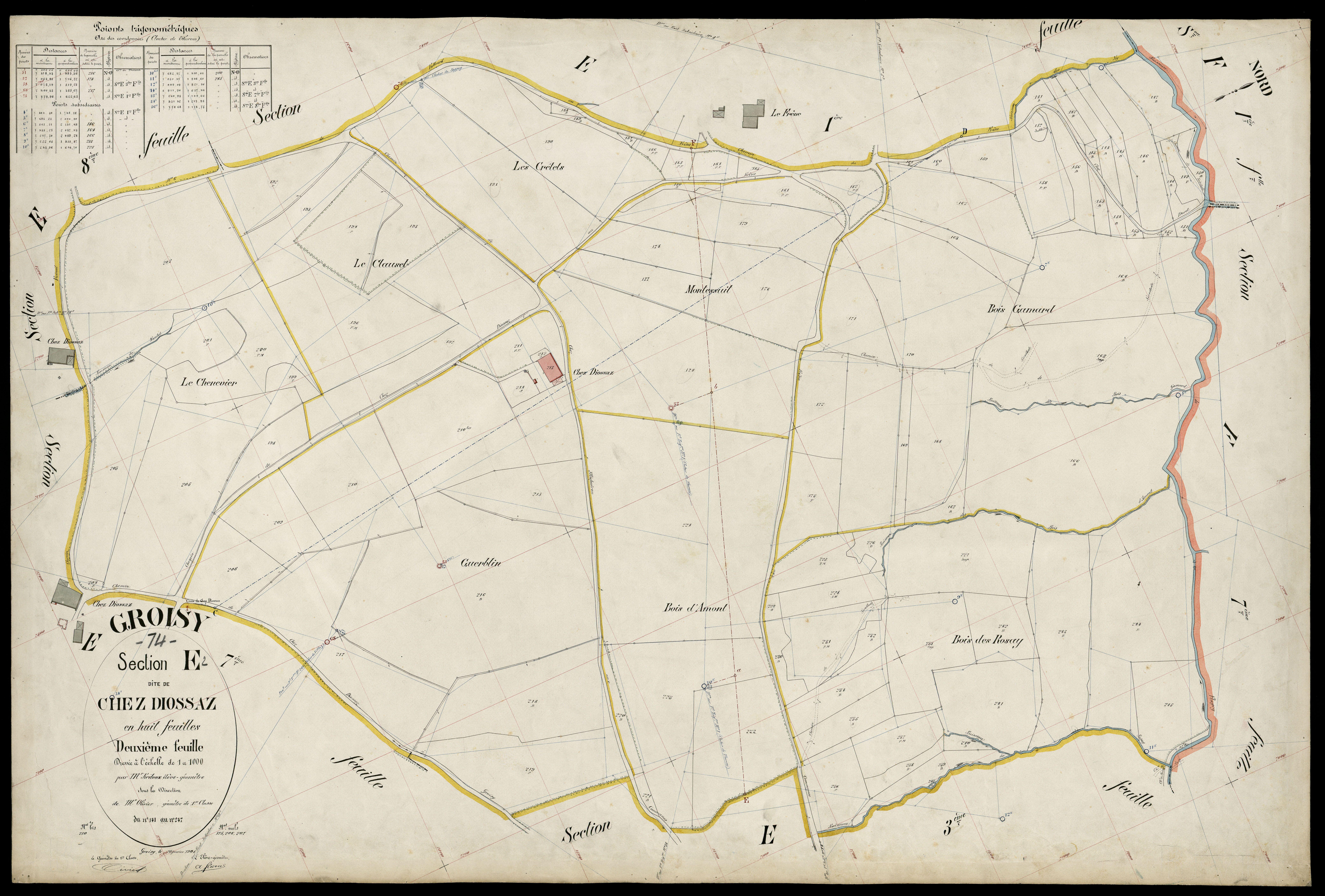 3 P 3 5082 - Feuille n° 3, parcelles n° 247bis à 384 - 20 janvier 1904
