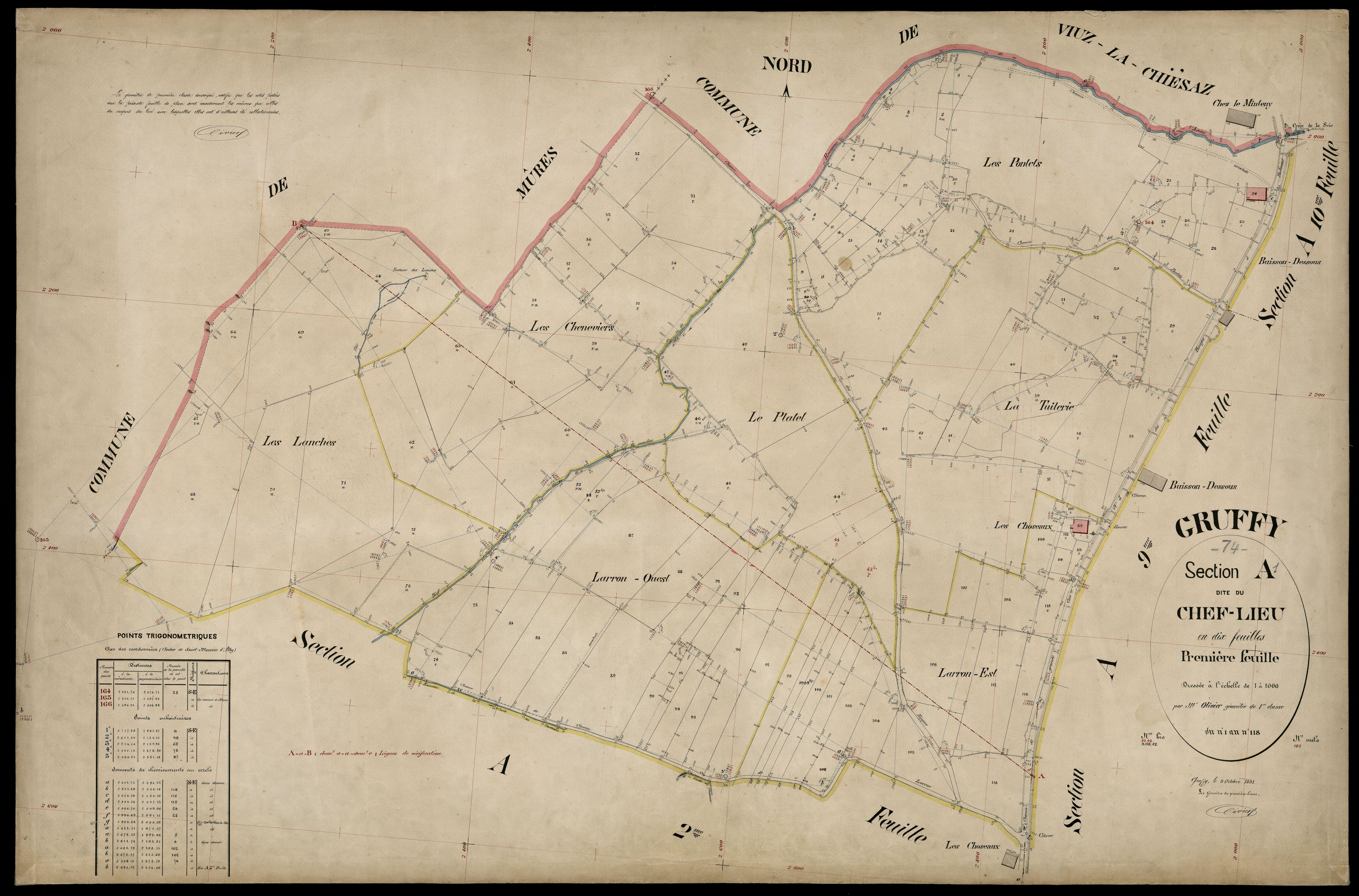 3 P 3 5102 - Feuille n° 2, parcelles n° 119 à 296 - 9 octobre 1891