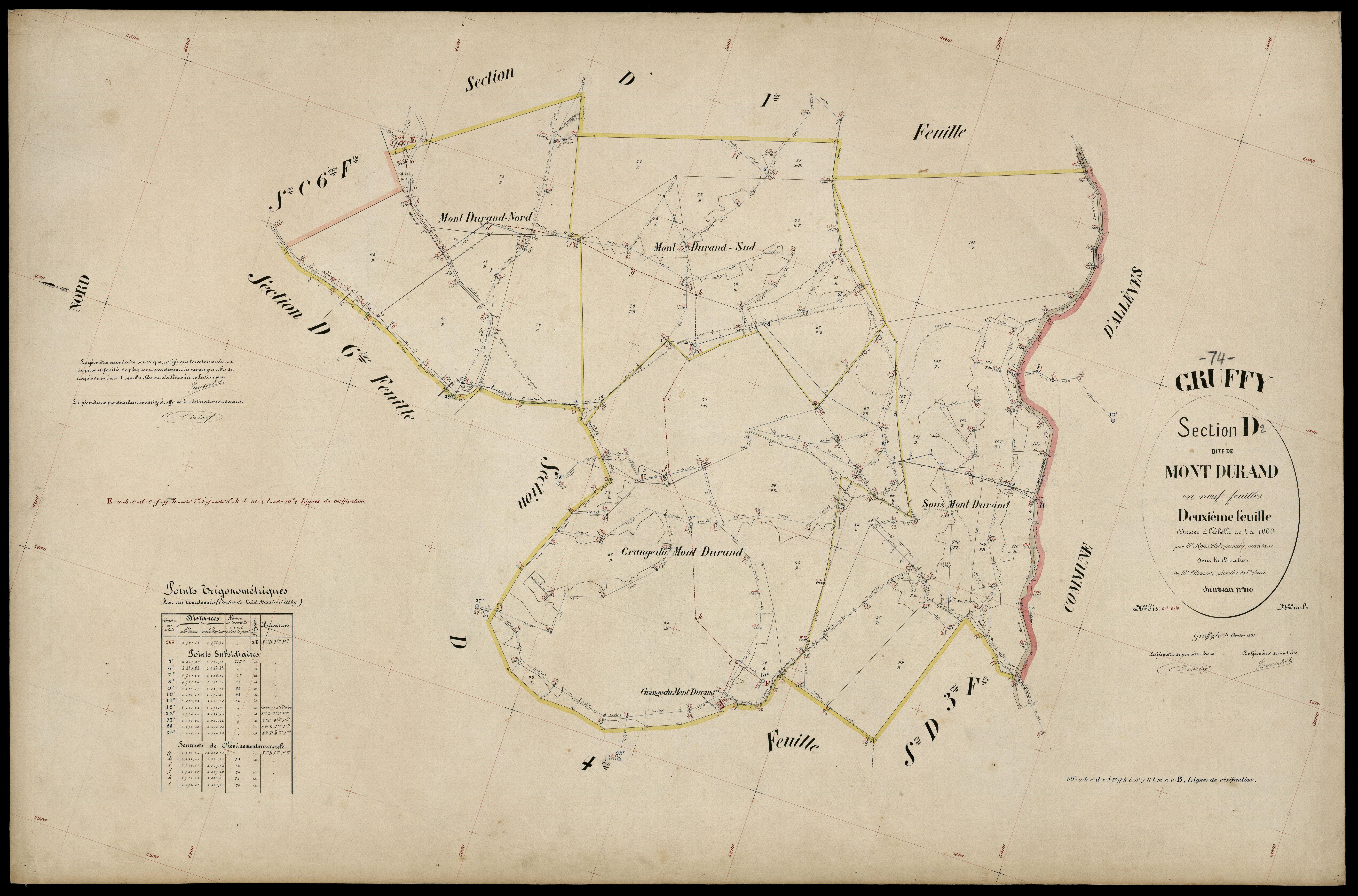 3 P 3 5129 - Feuille n° 3, parcelles n° 111 à 183 - 9 octobre 1891