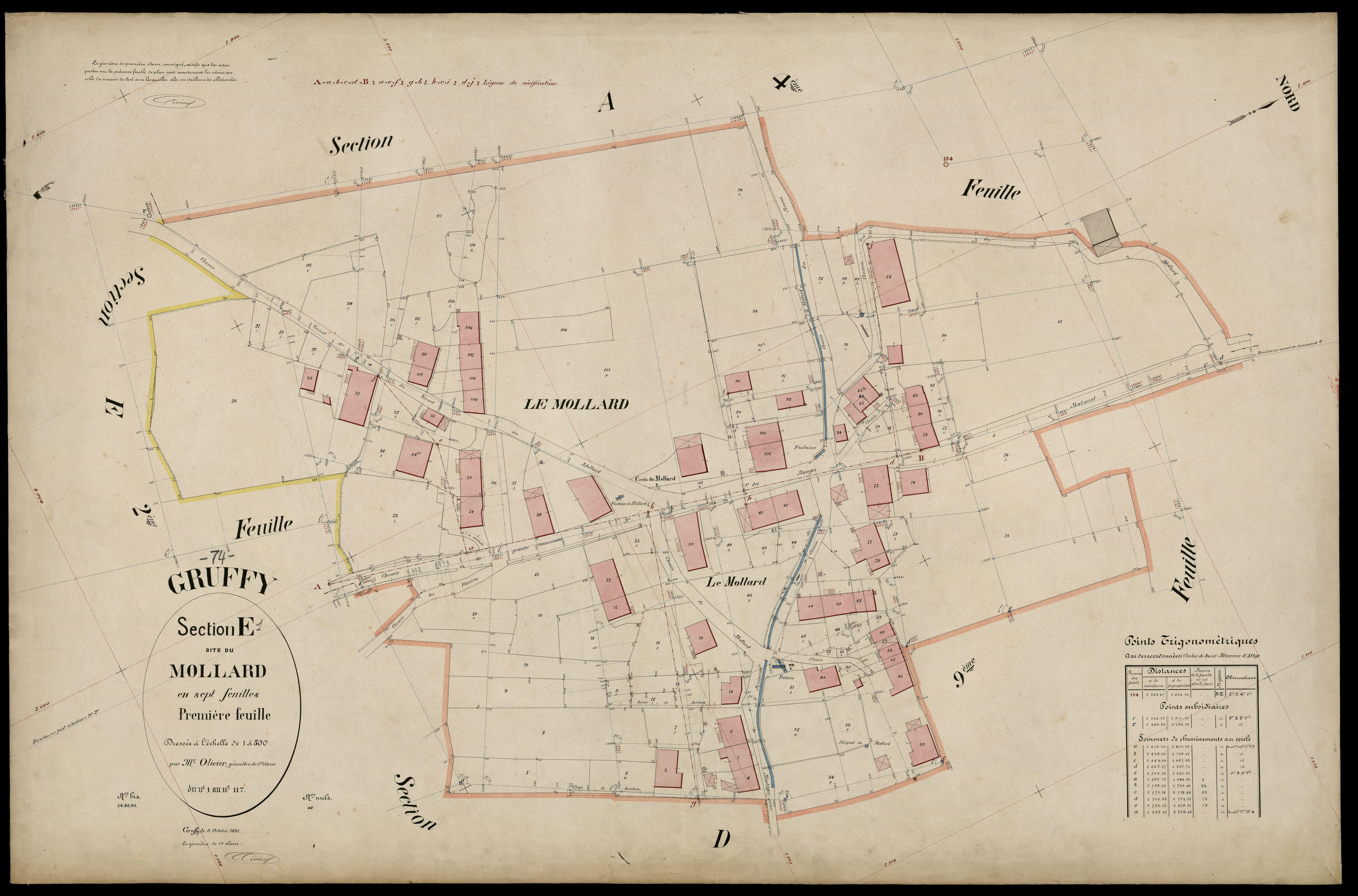 3 P 3 5137 - Feuille n° 2, parcelles n° 118 à 201 - 9 octobre 1891