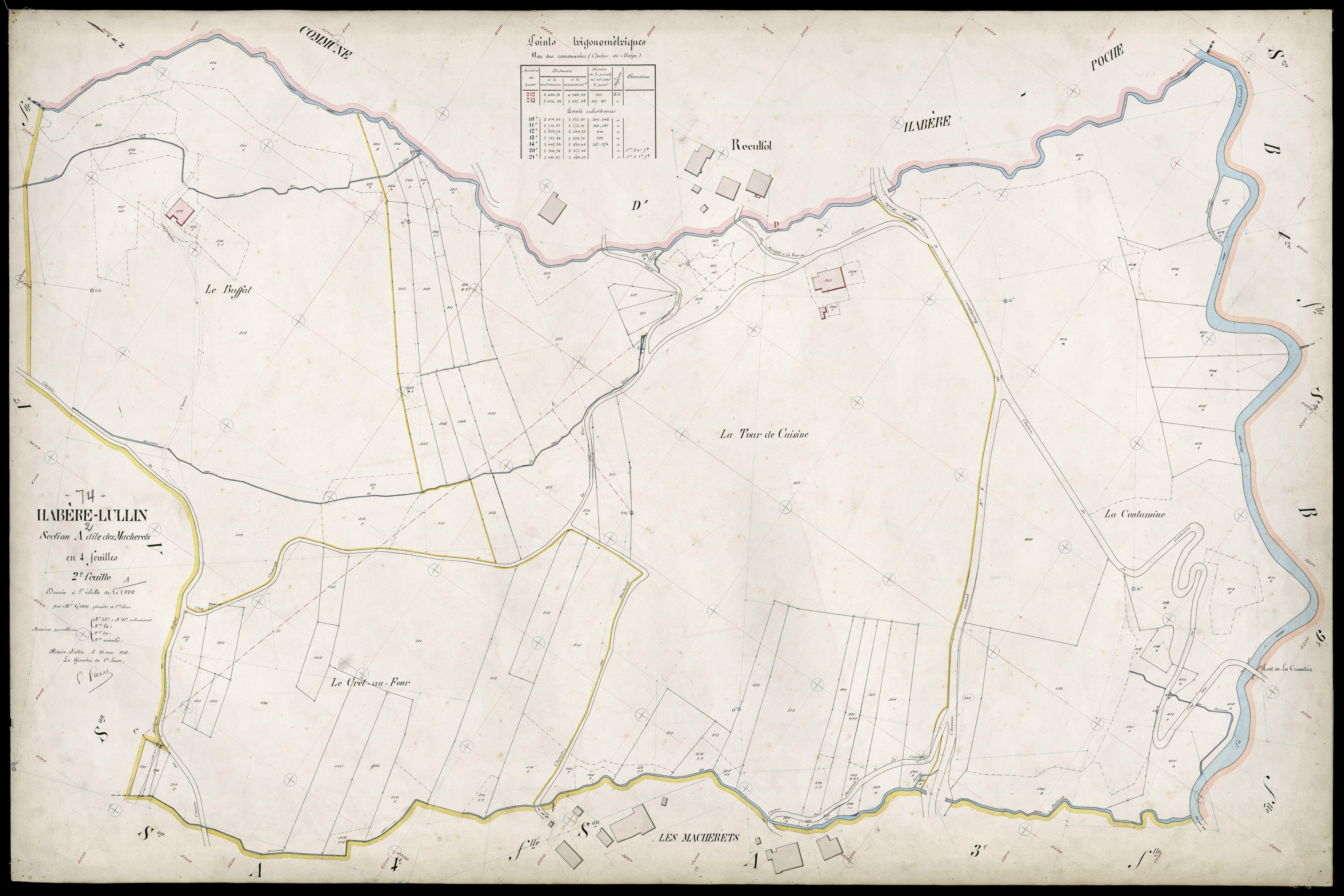 3 P 3 5154 - Feuille n° 3, parcelles n° 418 à 620 - 10 mai 1913
