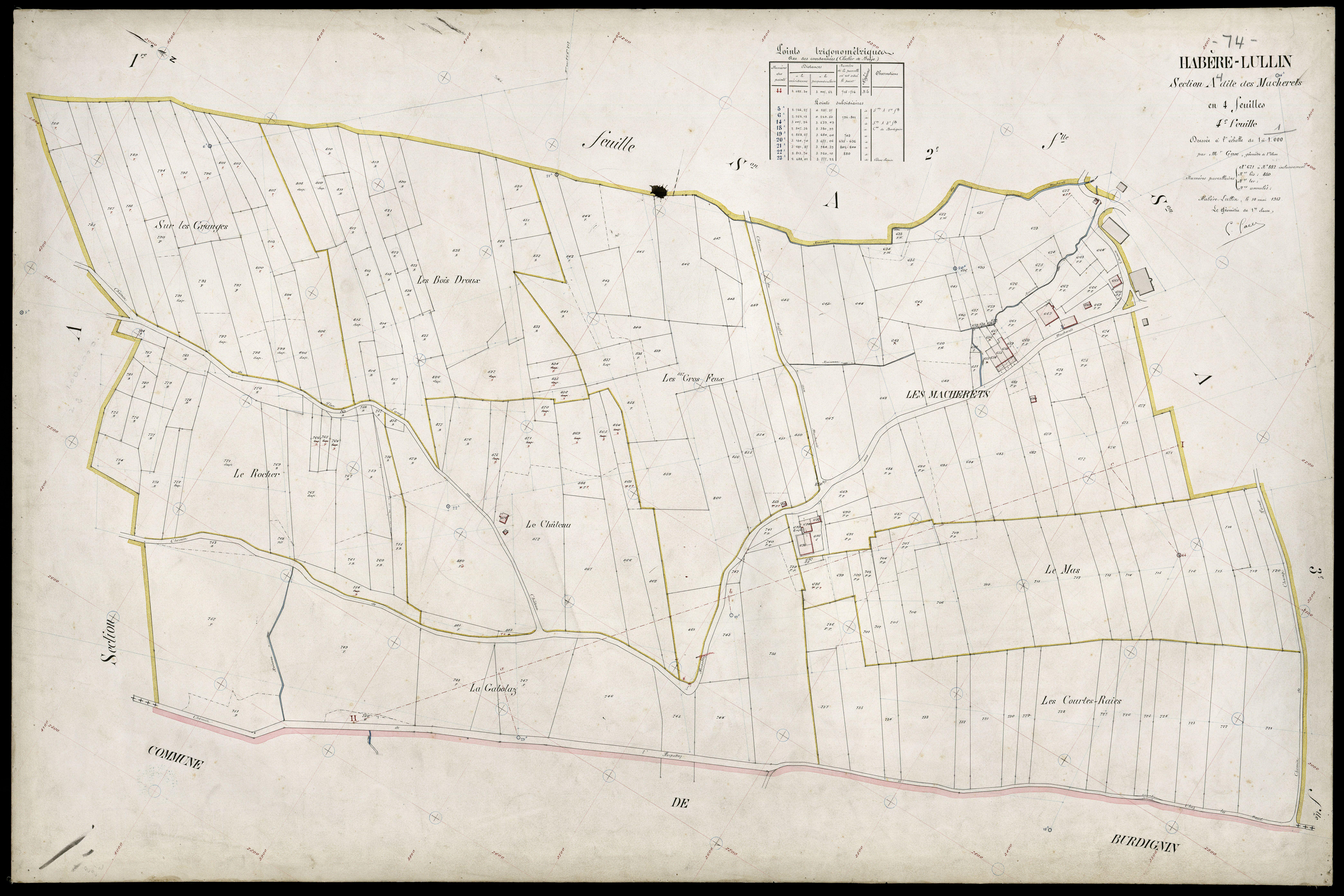 Section B : Chef-lieu - 1913