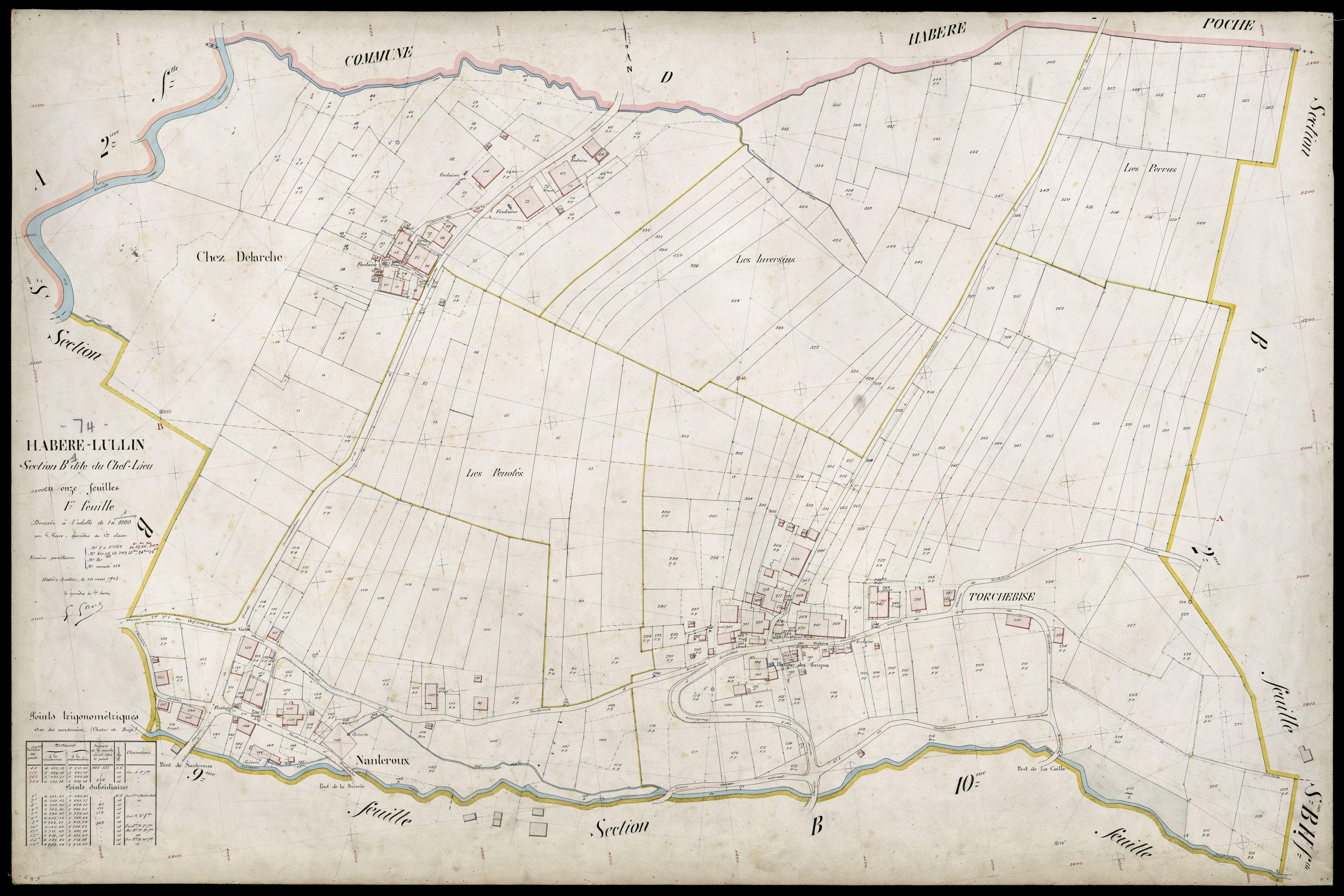 3 P 3 5157 - Feuille n° 2, parcelles n° 363 à 678 - 10 mai 1913