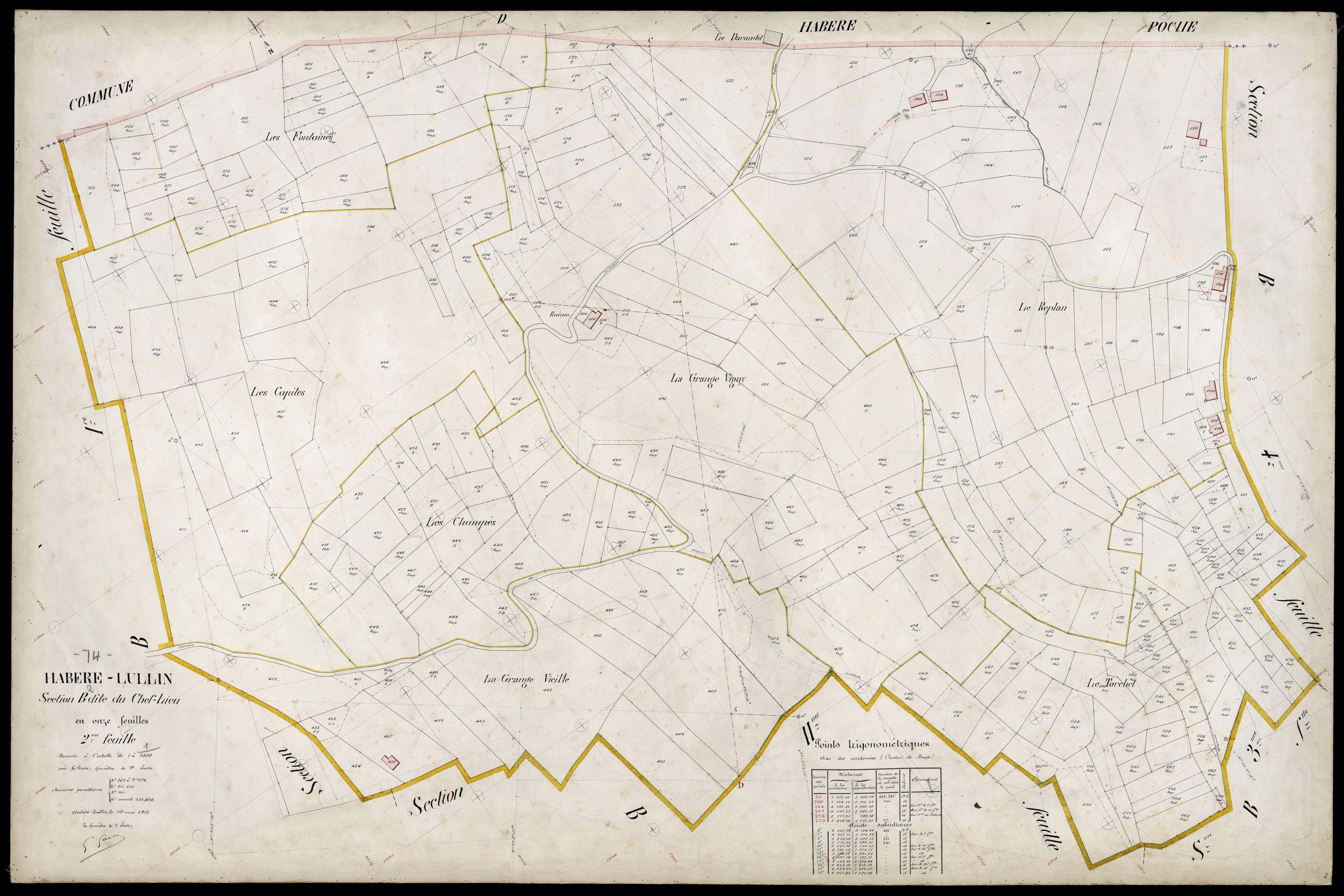 3 P 3 5158 - Feuille n° 3, parcelles n° 679 à 962 - 15 mai 1913