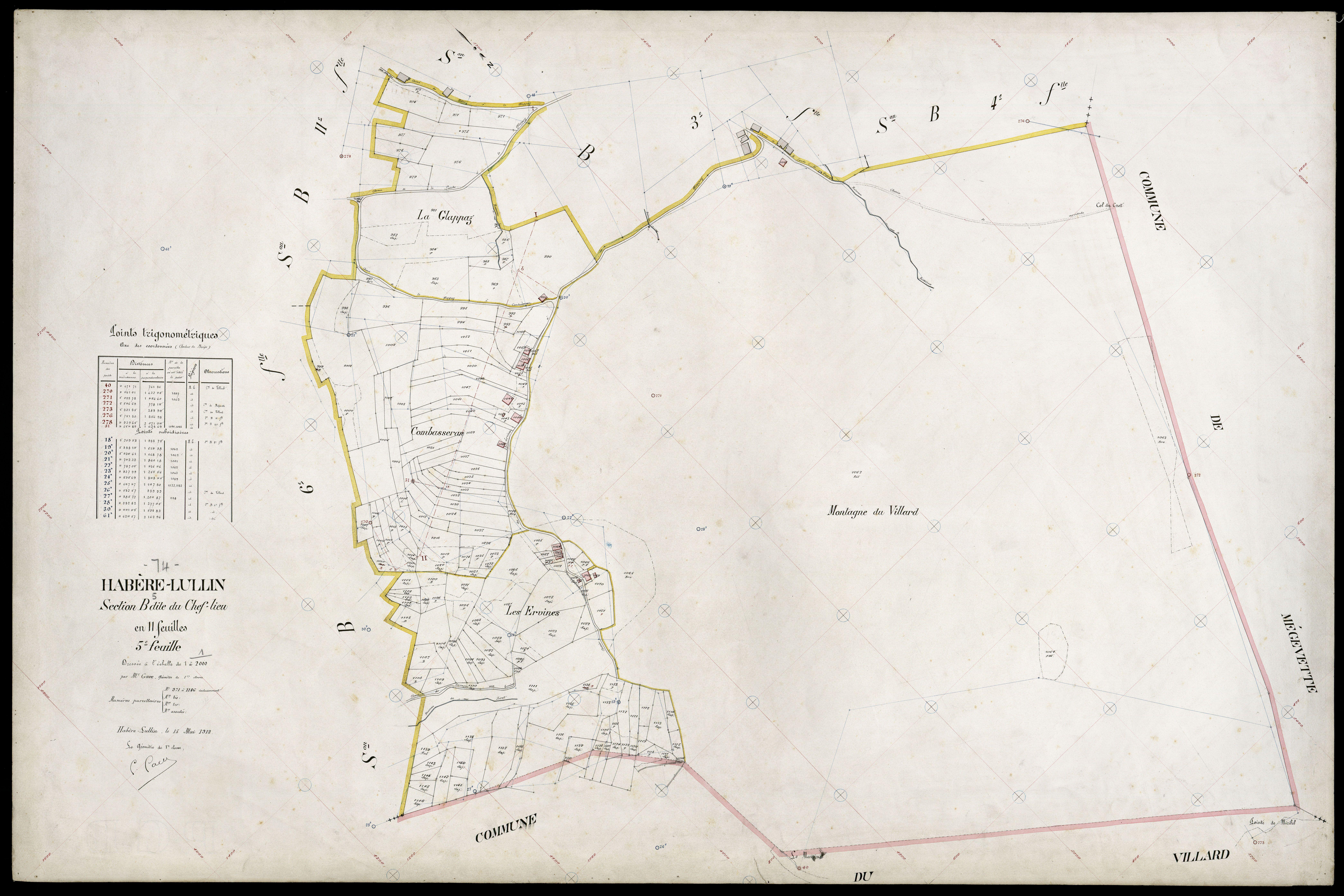 3 P 3 5161 - Feuille n° 6, parcelles n° 1147 à 1391 - 15 mai 1913
