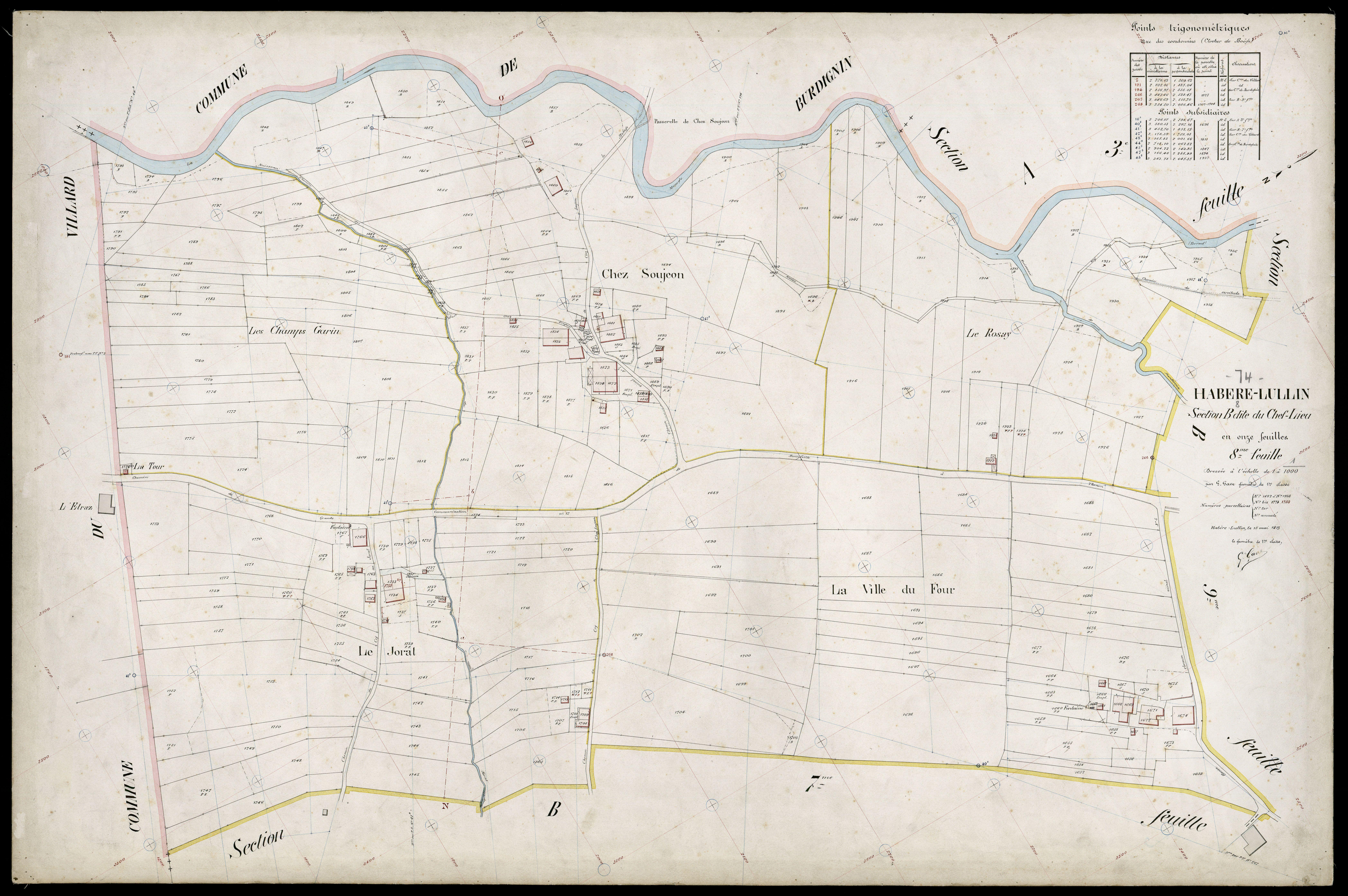 3 P 3 5164 - Feuille n° 9, parcelles n° 1939 à 218 - 15 mai 1913