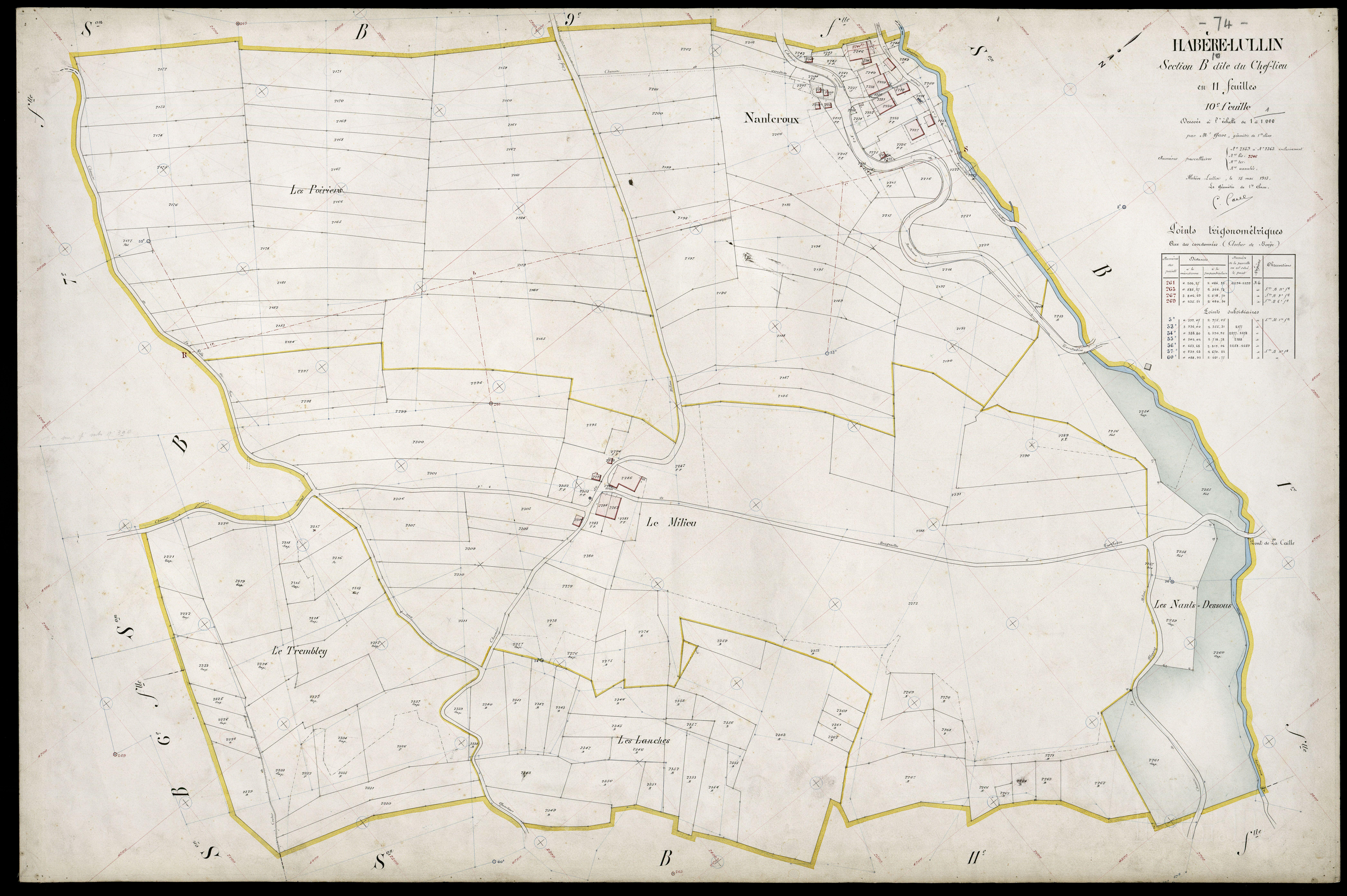 3 P 3 5166 - Feuille n° 11, parcelles n° 2364 à 282 - 15 mai 1913