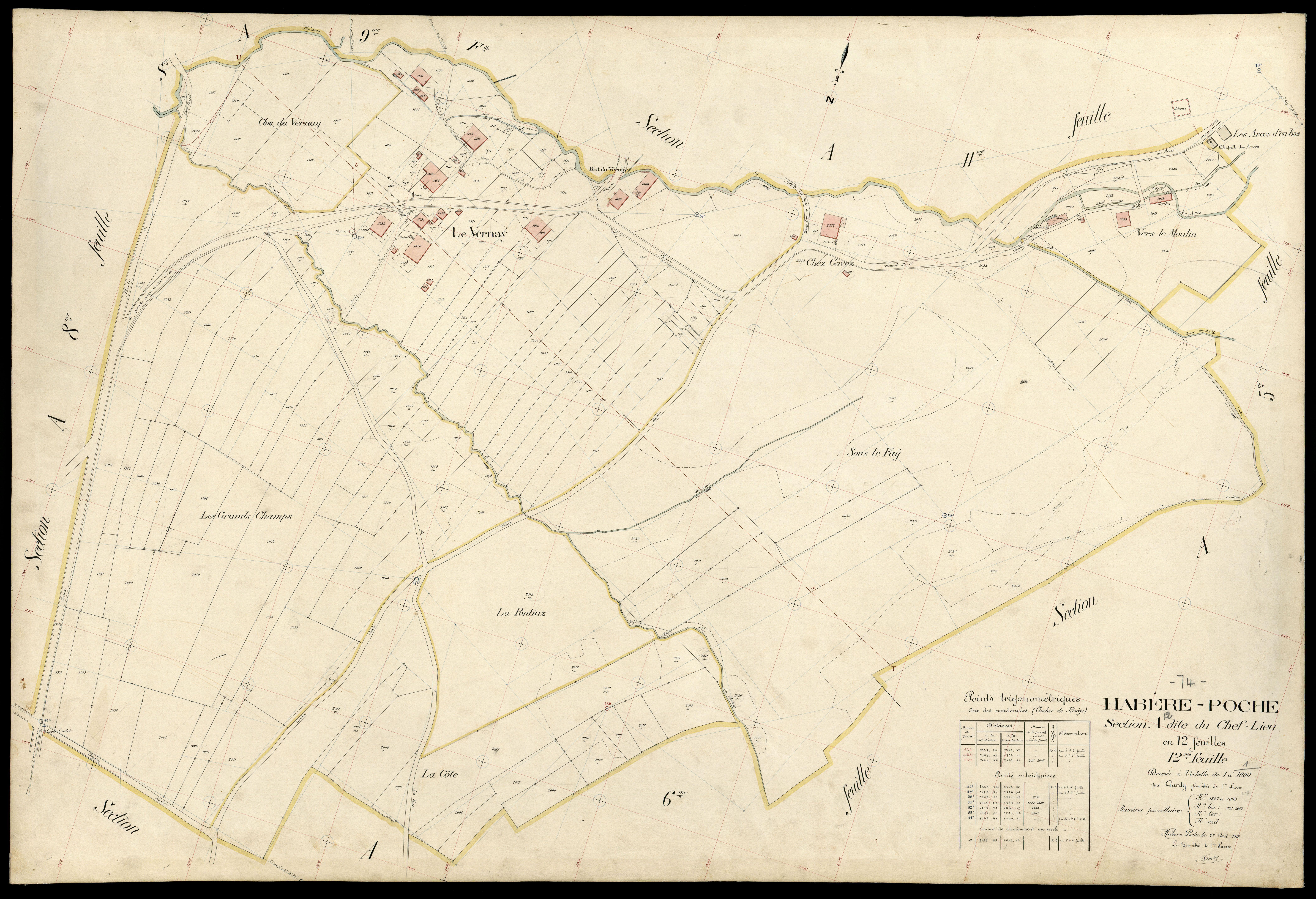 Section B : les Lavouëts - 1913