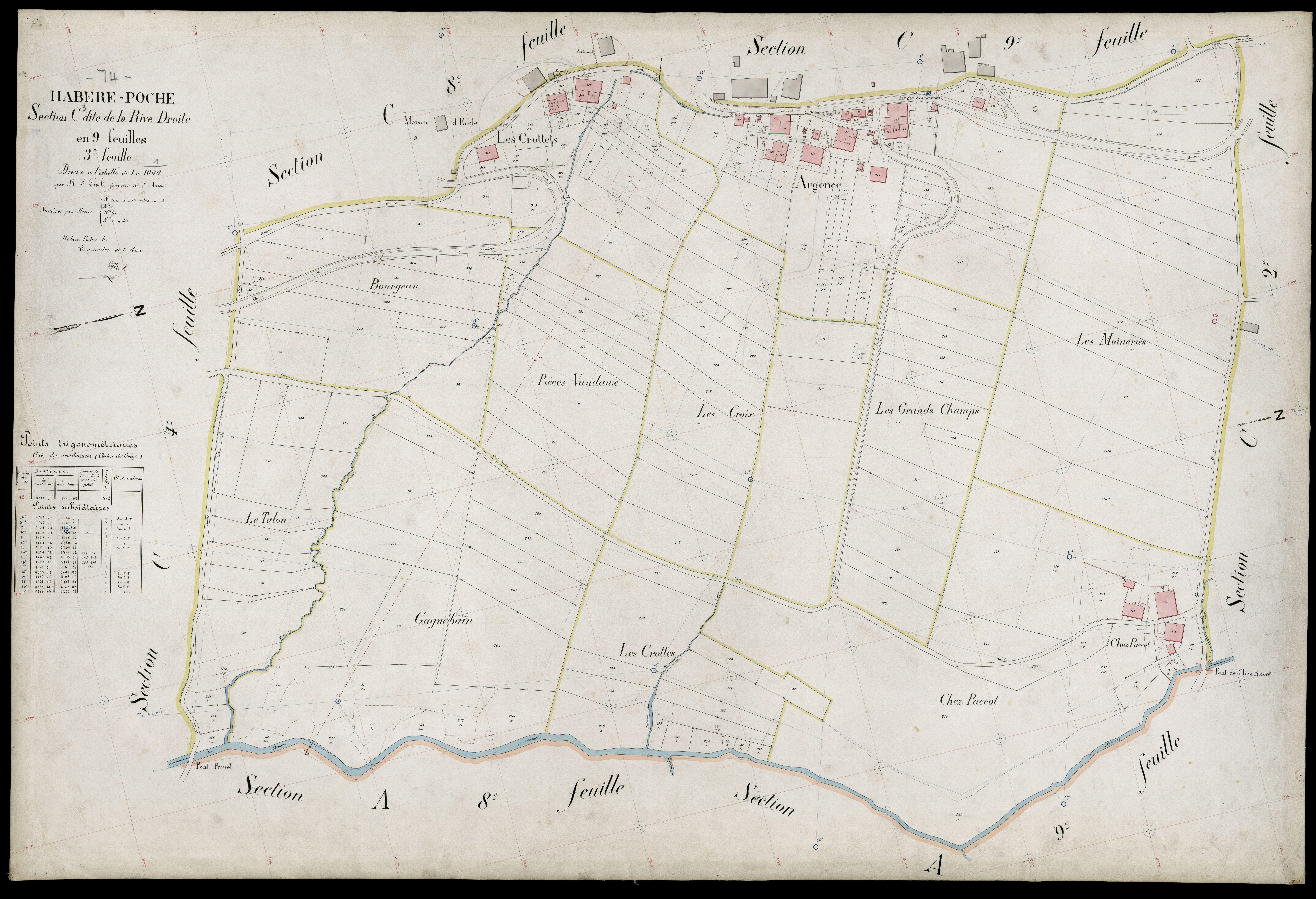 3 P 3 5190 - Feuille n° 4, parcelles n° 37 à 70 -