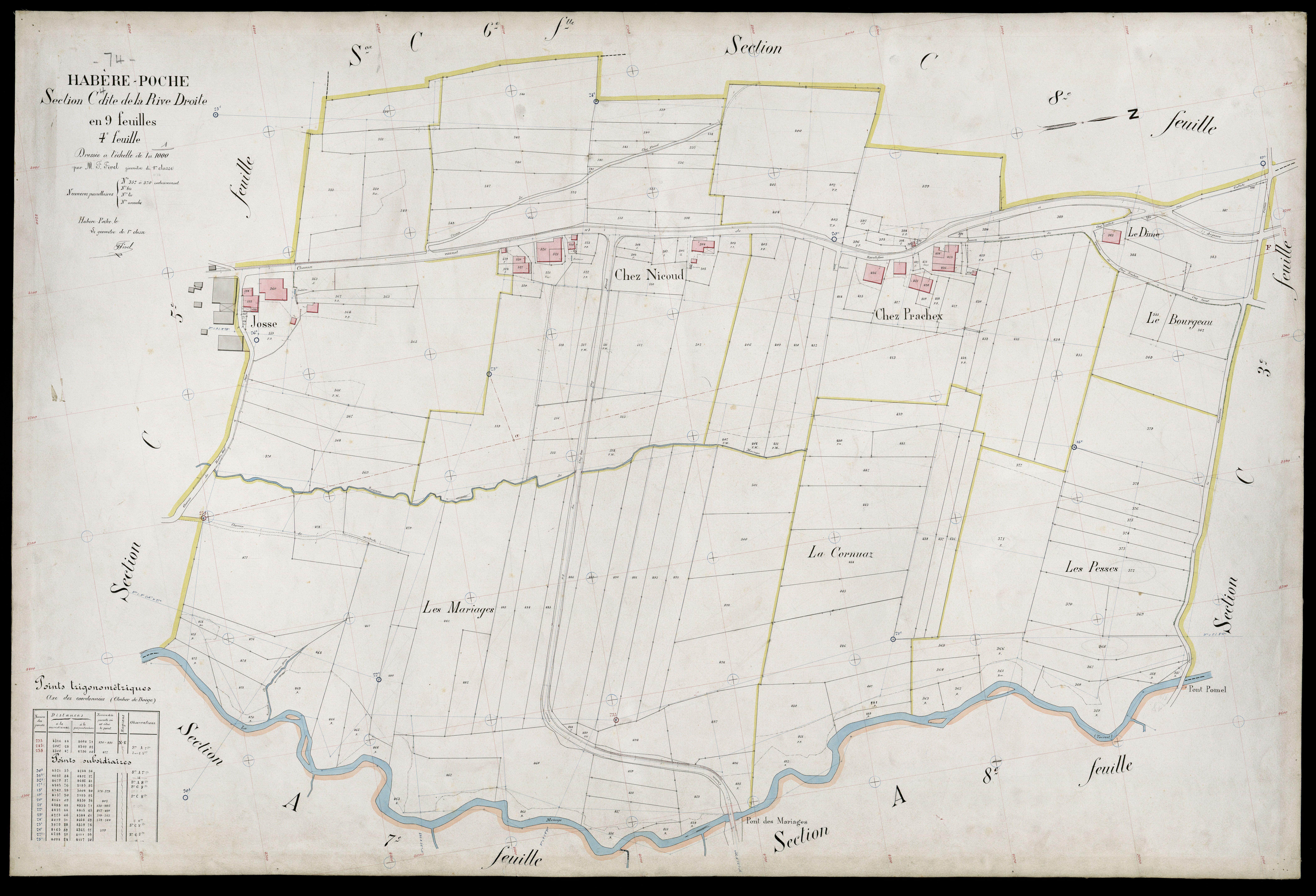 3 P 3 5191 - Feuille n° , parcelles n° 71 à 771 -