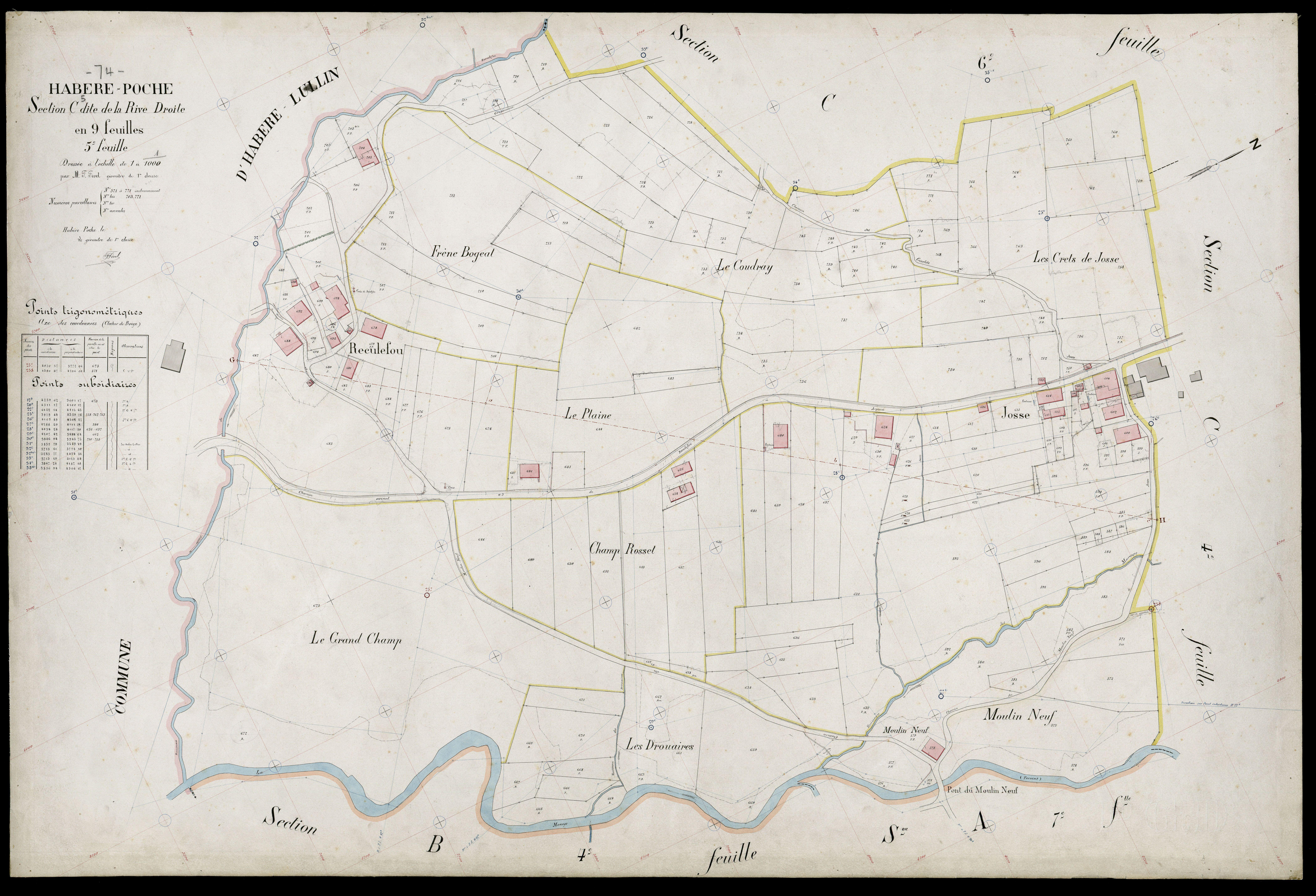 3 P 3 5192 - Feuille n° 6, parcelles n° 772 à 887 -