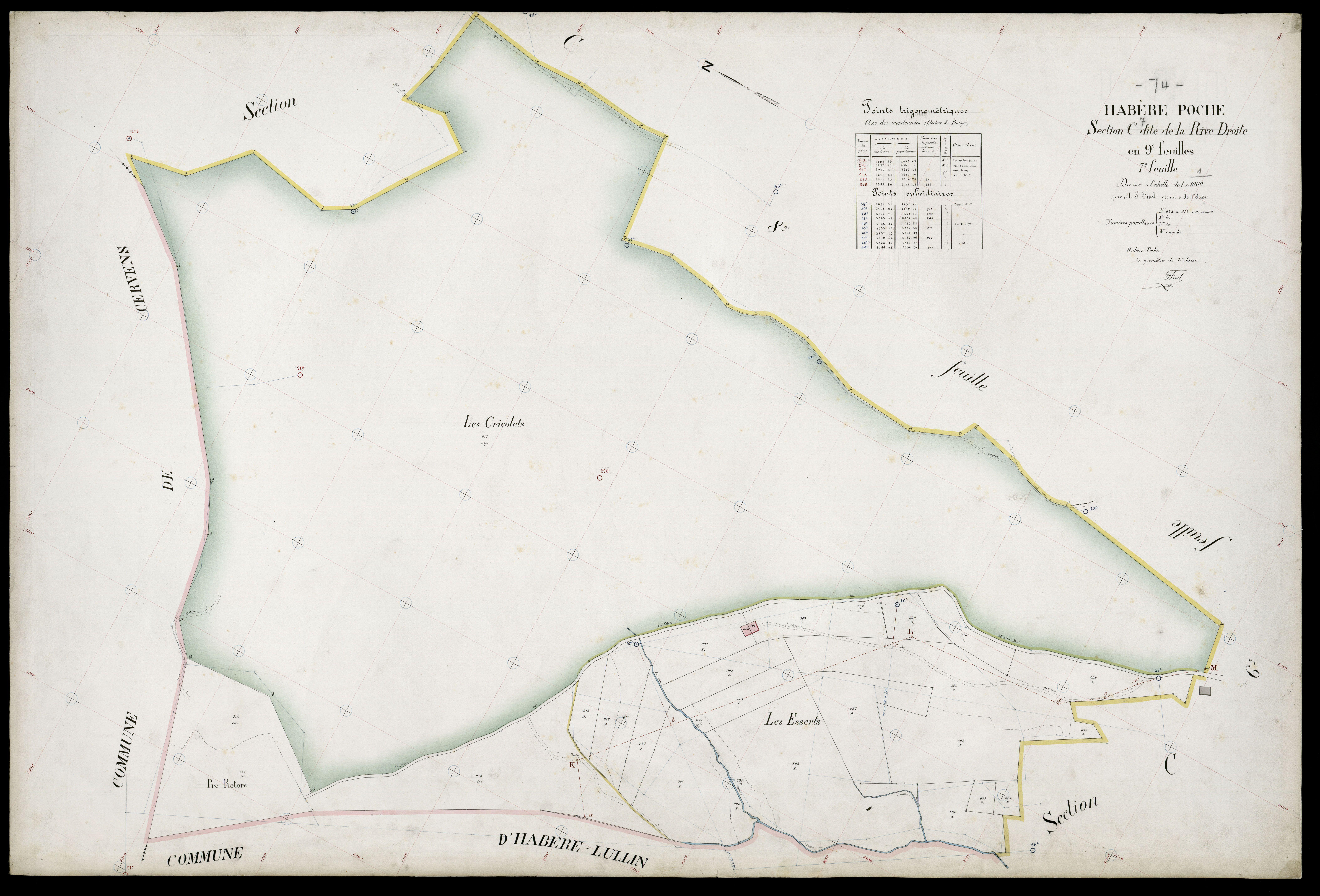3 P 3 5194 - Feuille n° 8, parcelles n° 918 à 1113 -