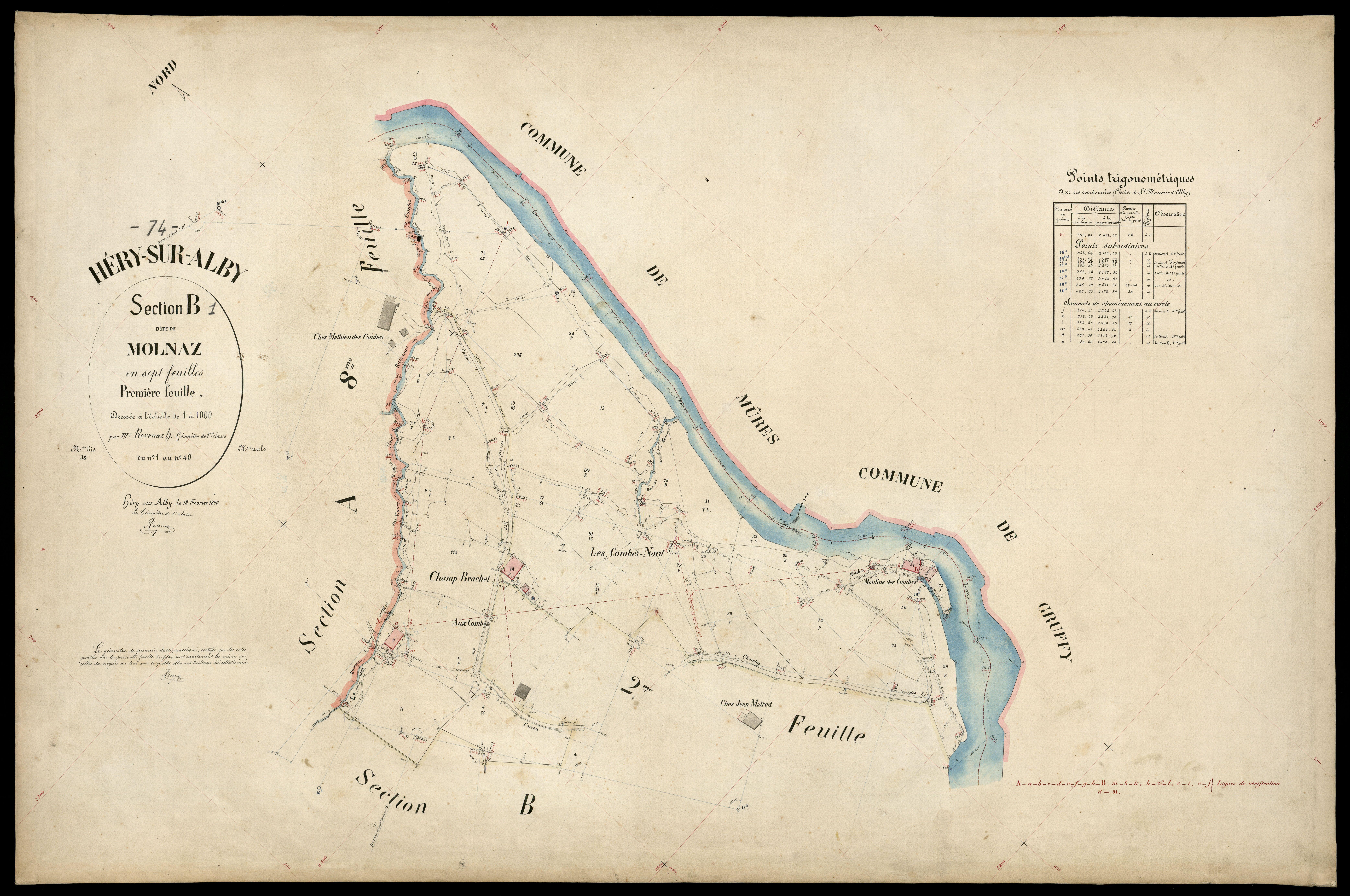 3 P 3 5219 - Feuille n° 2, parcelles n° 41 à 144 - 12 février 1890
