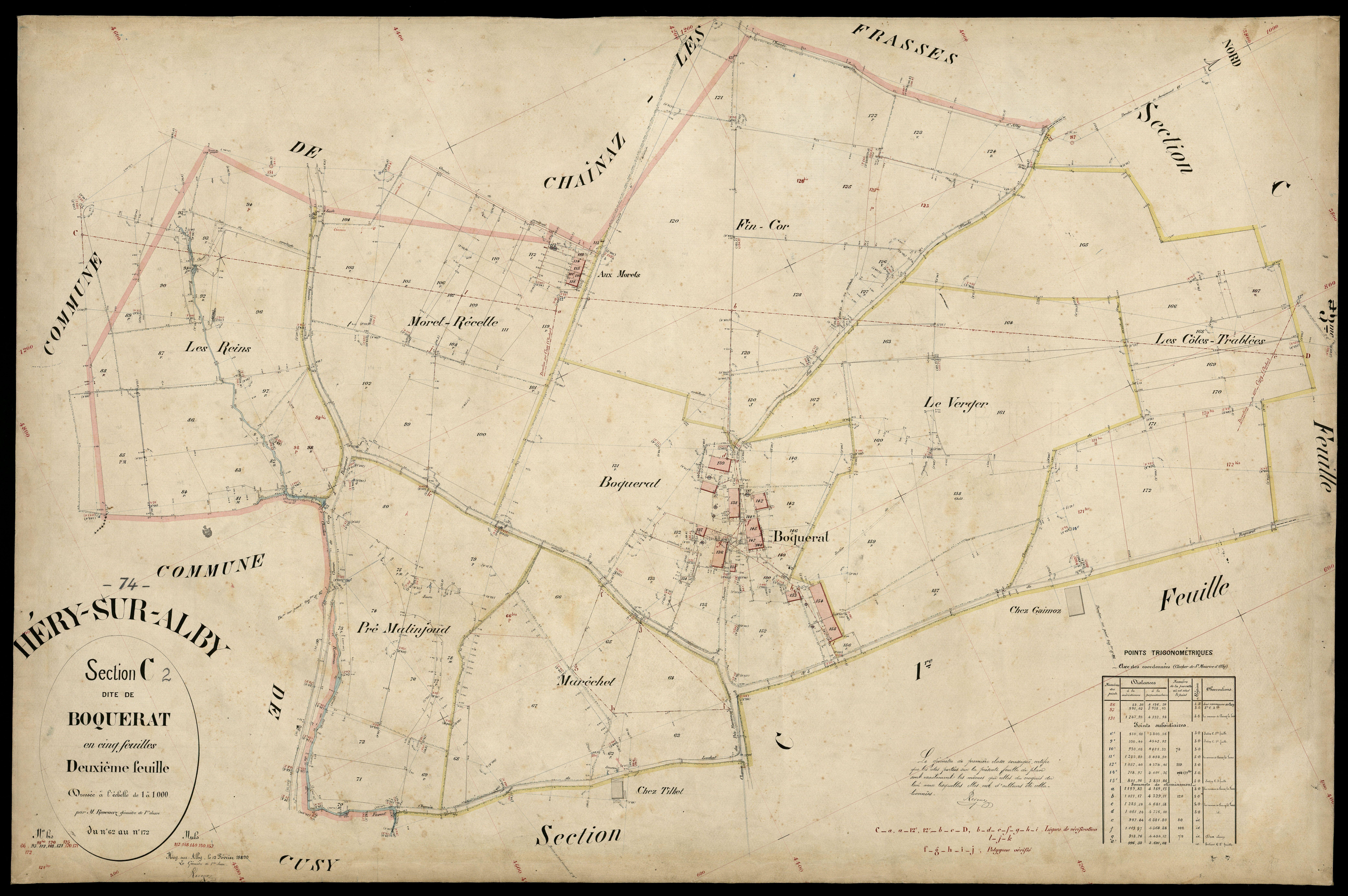3 P 3 5227 - Feuille n° 3, parcelles n° 173 à 20 - 12 février 1890