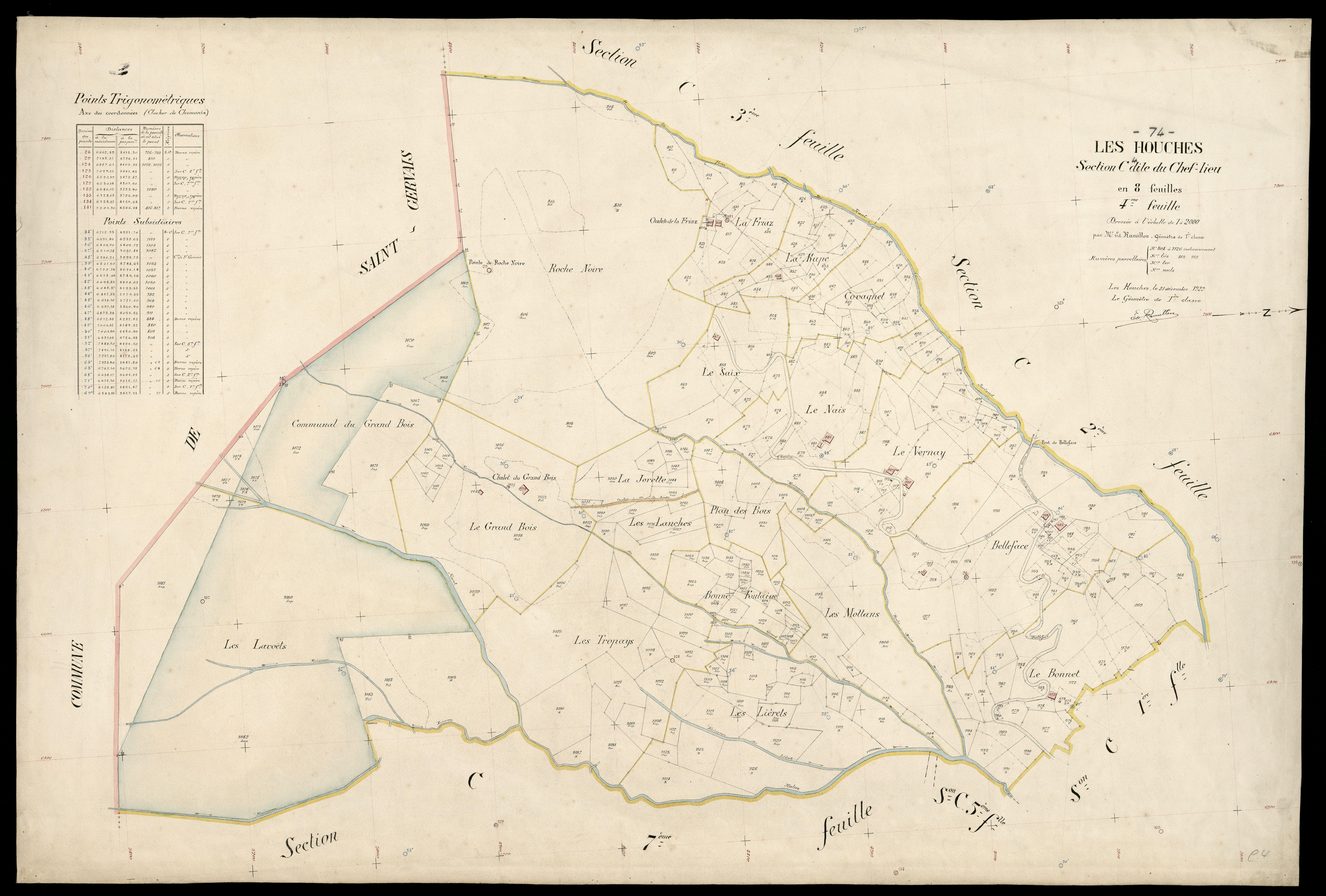 3 P 3 5257 - Feuille n° , parcelles n° 1127 à 191 - 31 décembre 1922