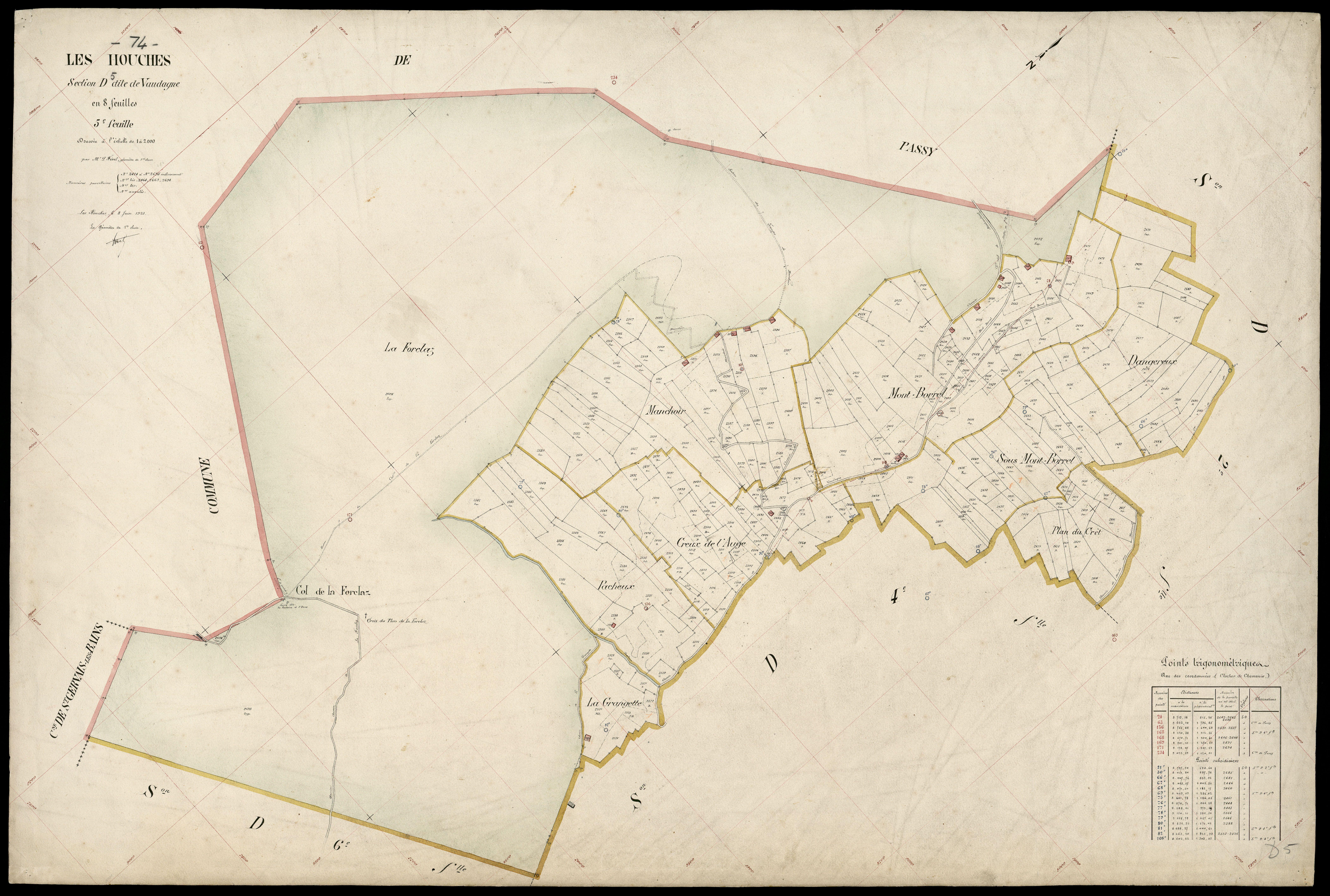 3 P 3 5266 - Feuille n° 6, parcelles n° 2696 à 3148 - 8 juin 1923