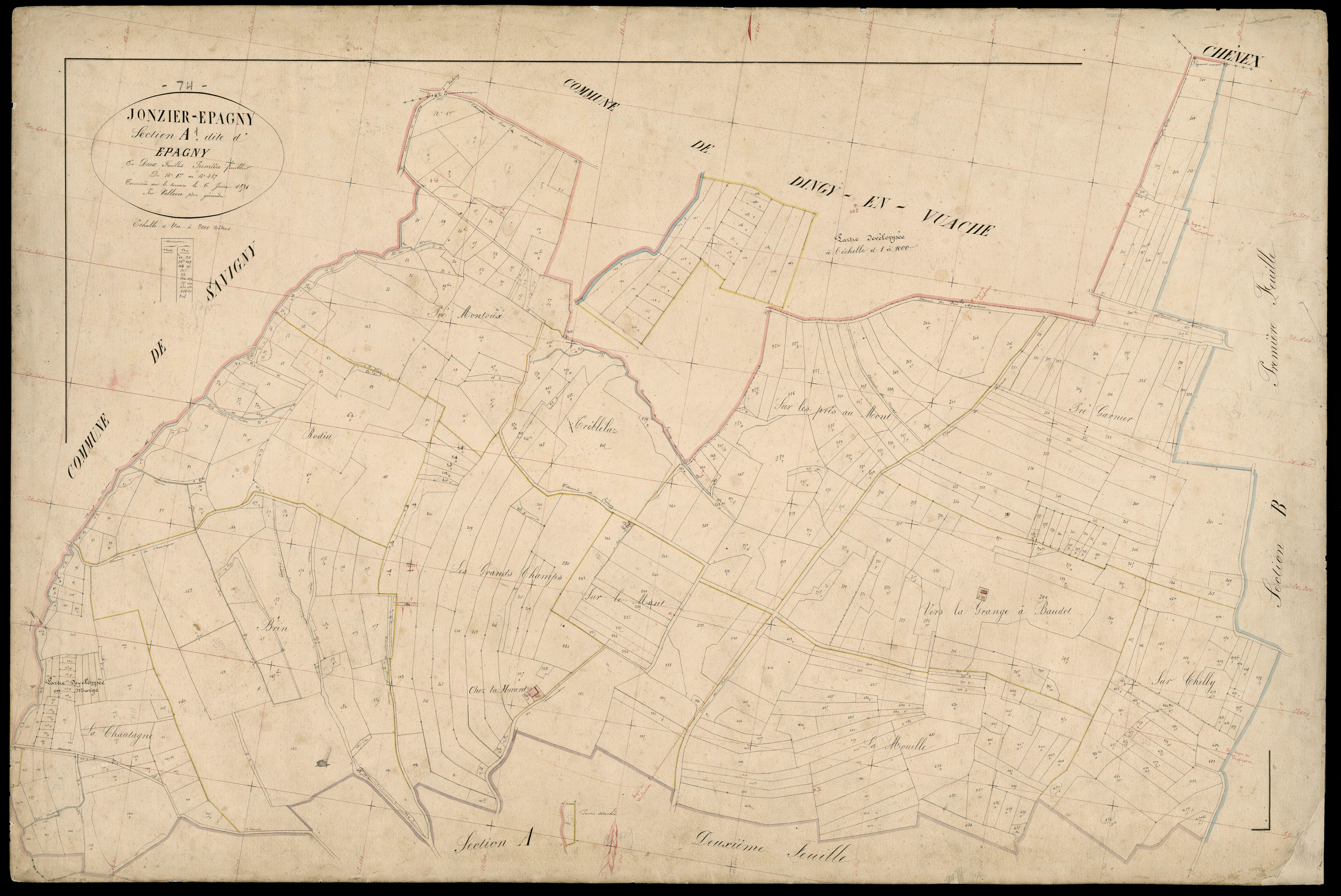 3 P 3 5271 - Feuille n° 2, parcelles n° 488 à 970 - 20 juin 1871