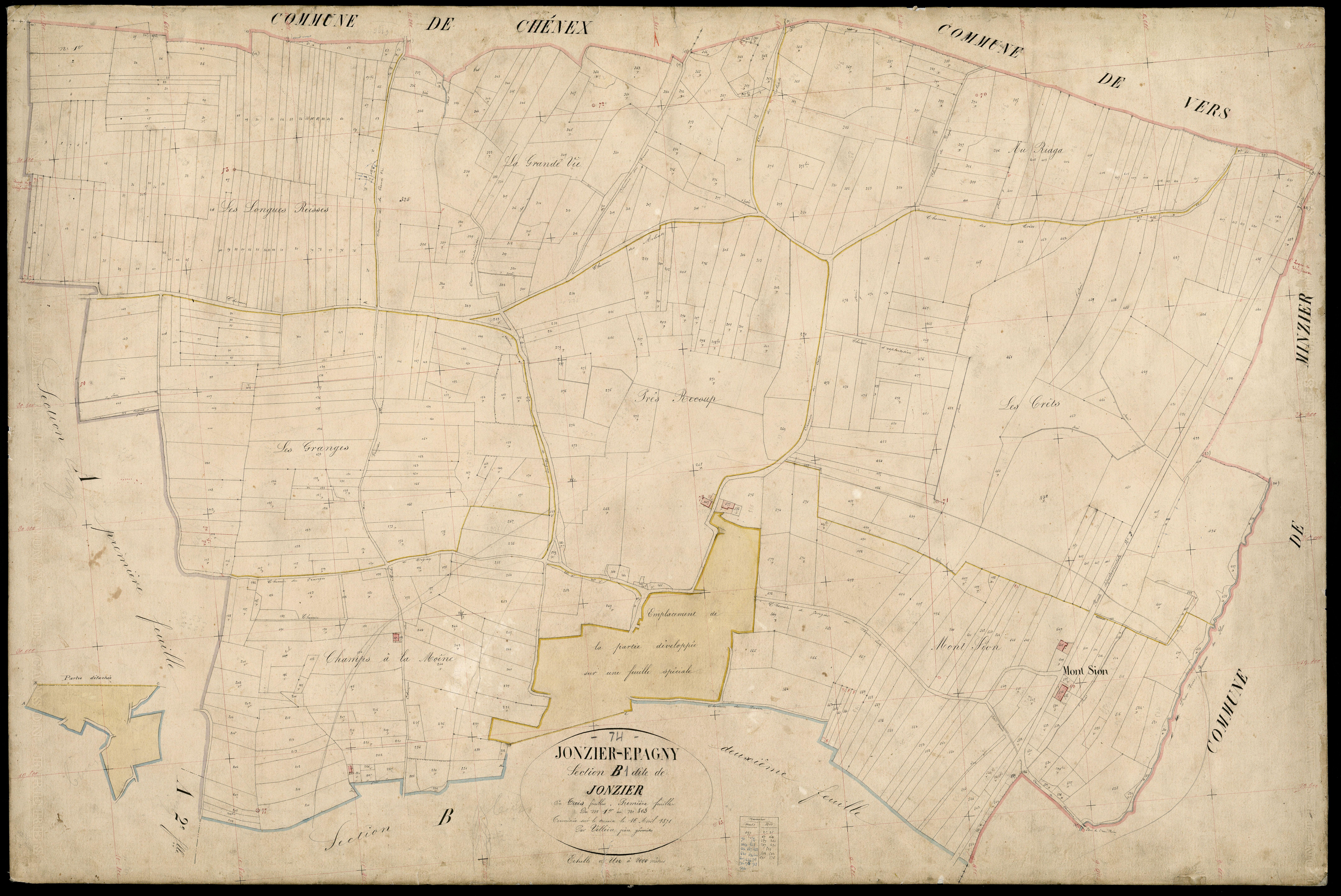 3 P 3 5273 - Feuille n° 1 bis, parcelles n° 78 à 91 -