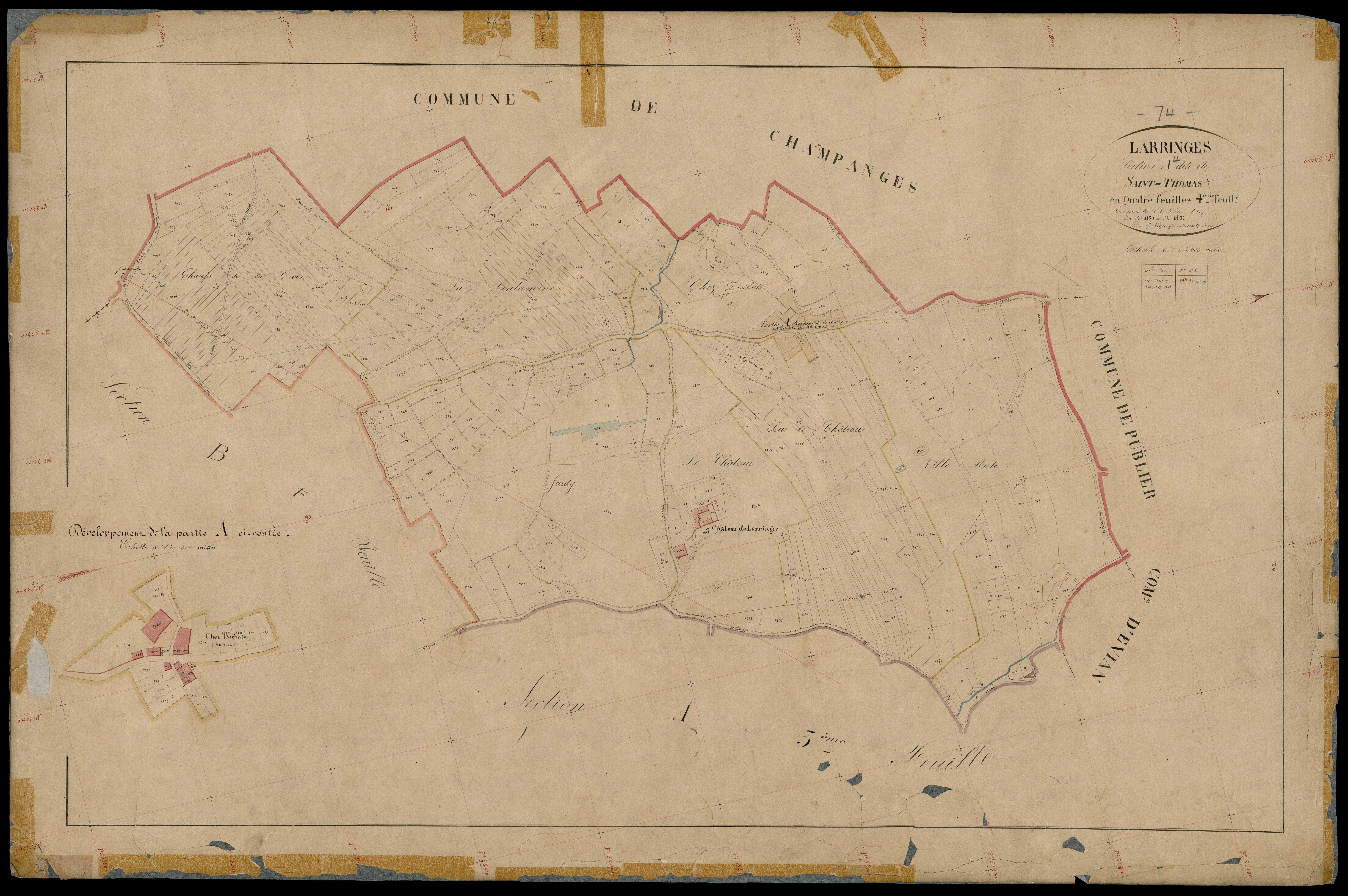 Section B : le Village - 1867