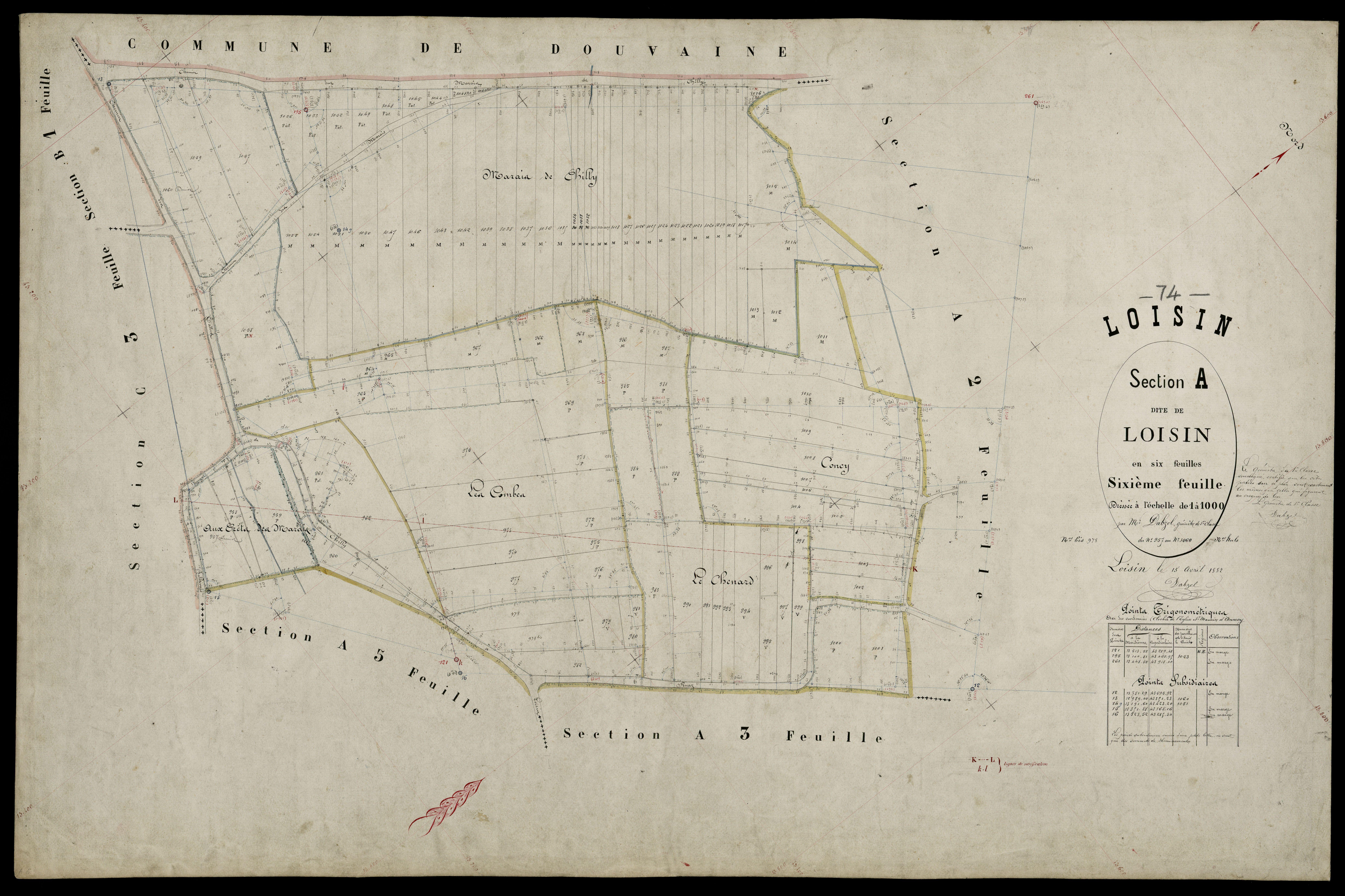 Section B : les Bois - 1882