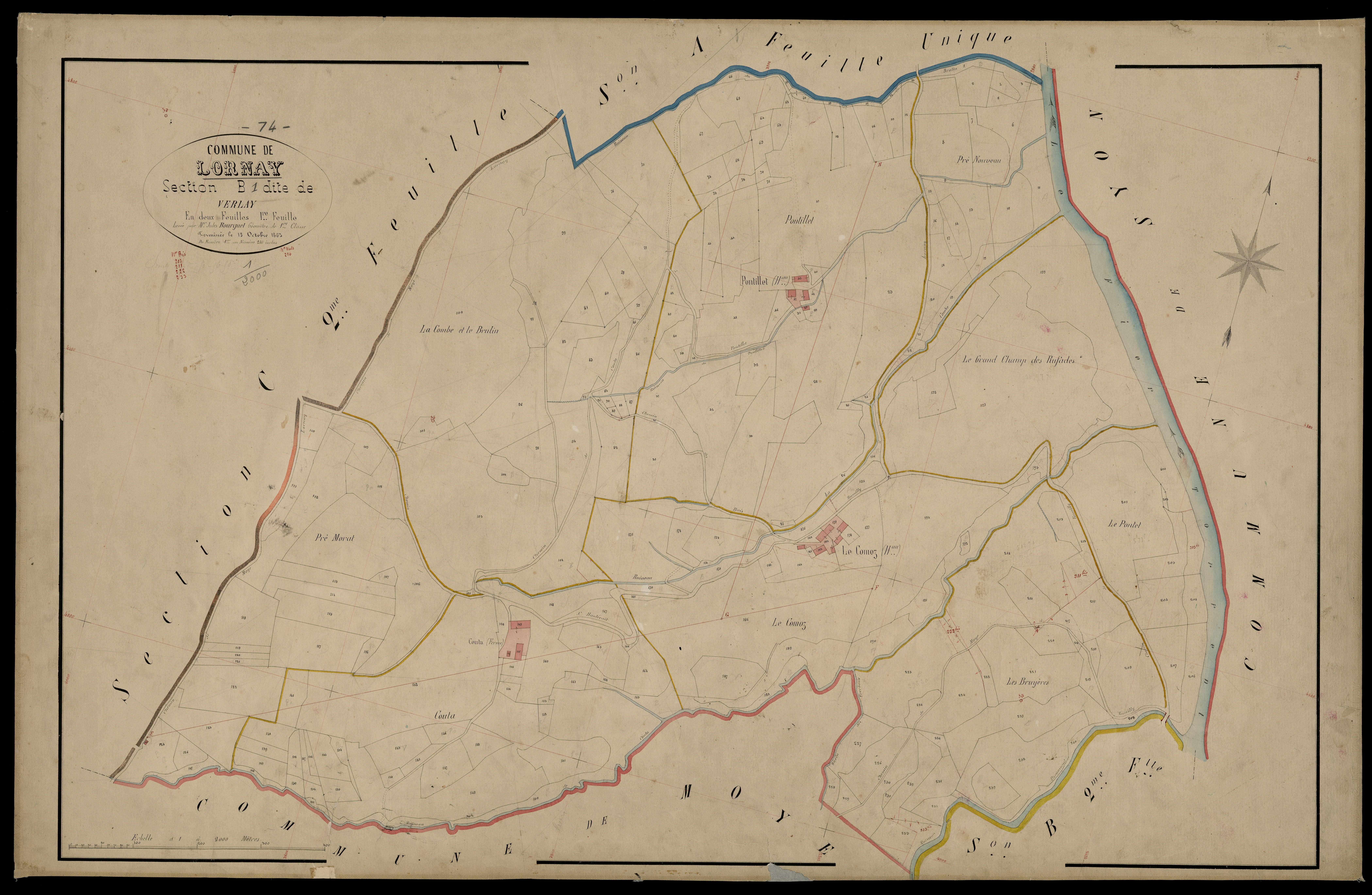 3 P 3 5382 - Feuille n° 2, parcelles n° 241 à 441 - 15 octobre 1863