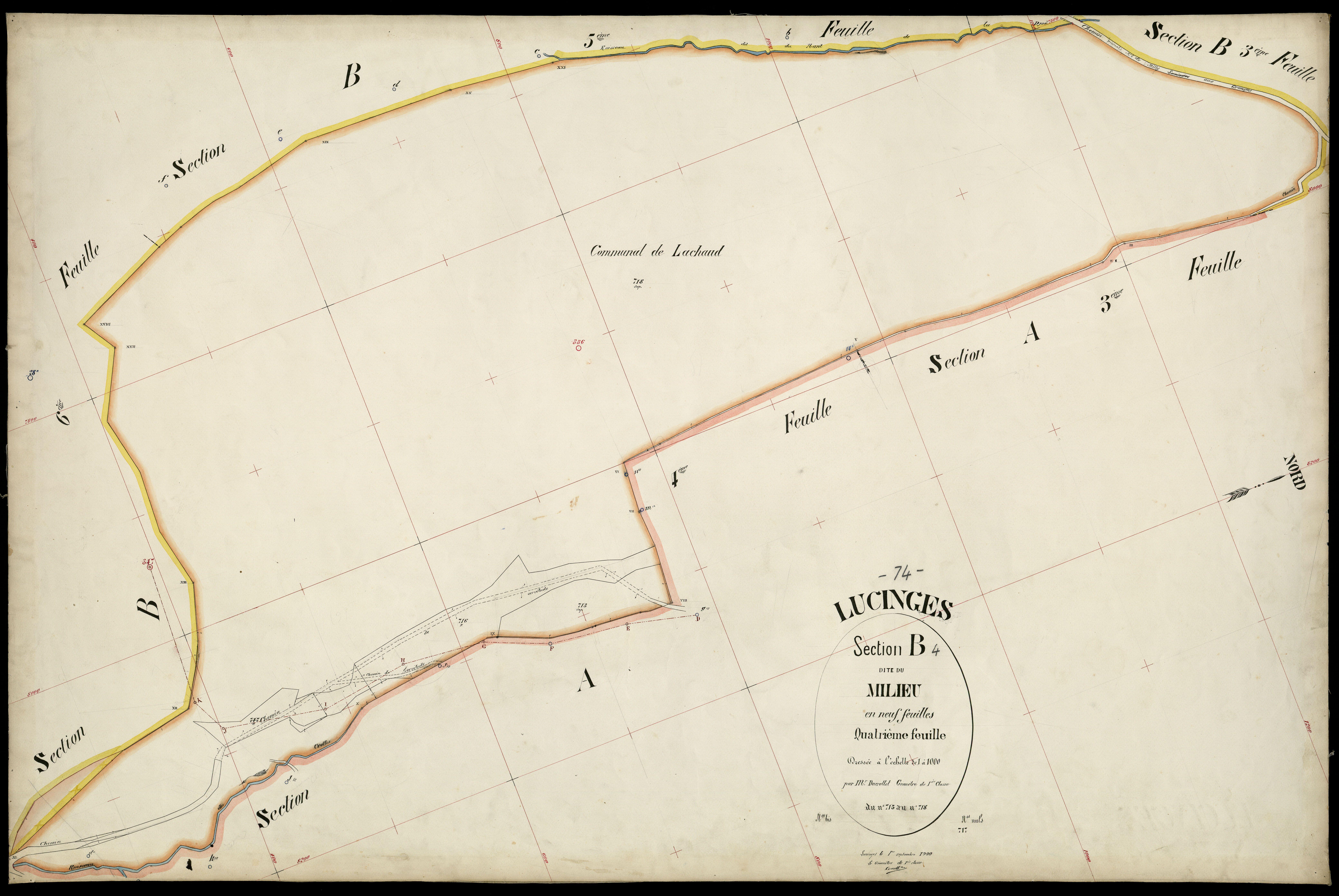 3 P 3 5406 - Feuille n° , parcelles n° 718bis à 846 - 1er septembre 1900