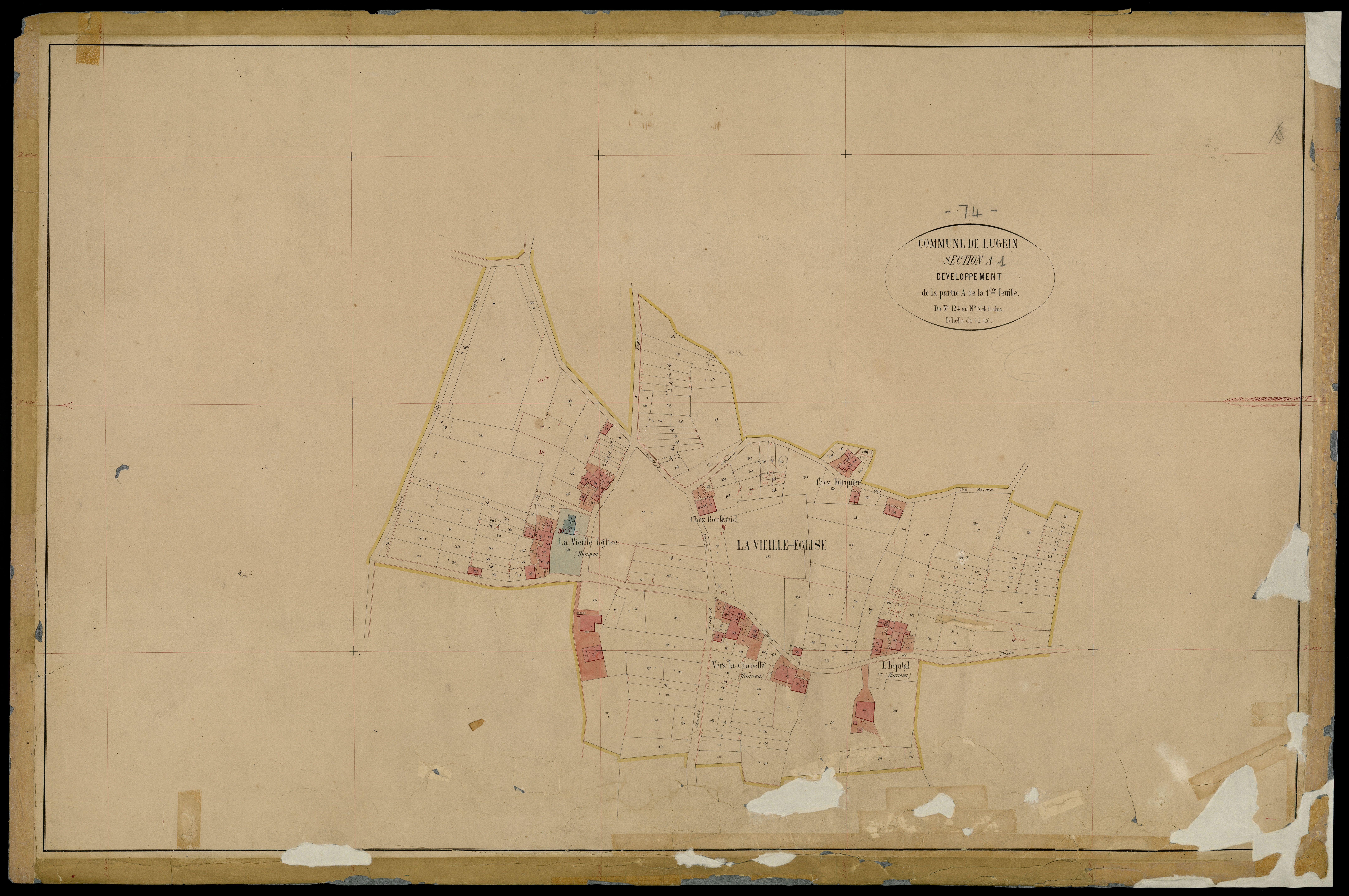 3 P 3 5420 - Feuille n° 1 ter, parcelles n° 410 à 74 -