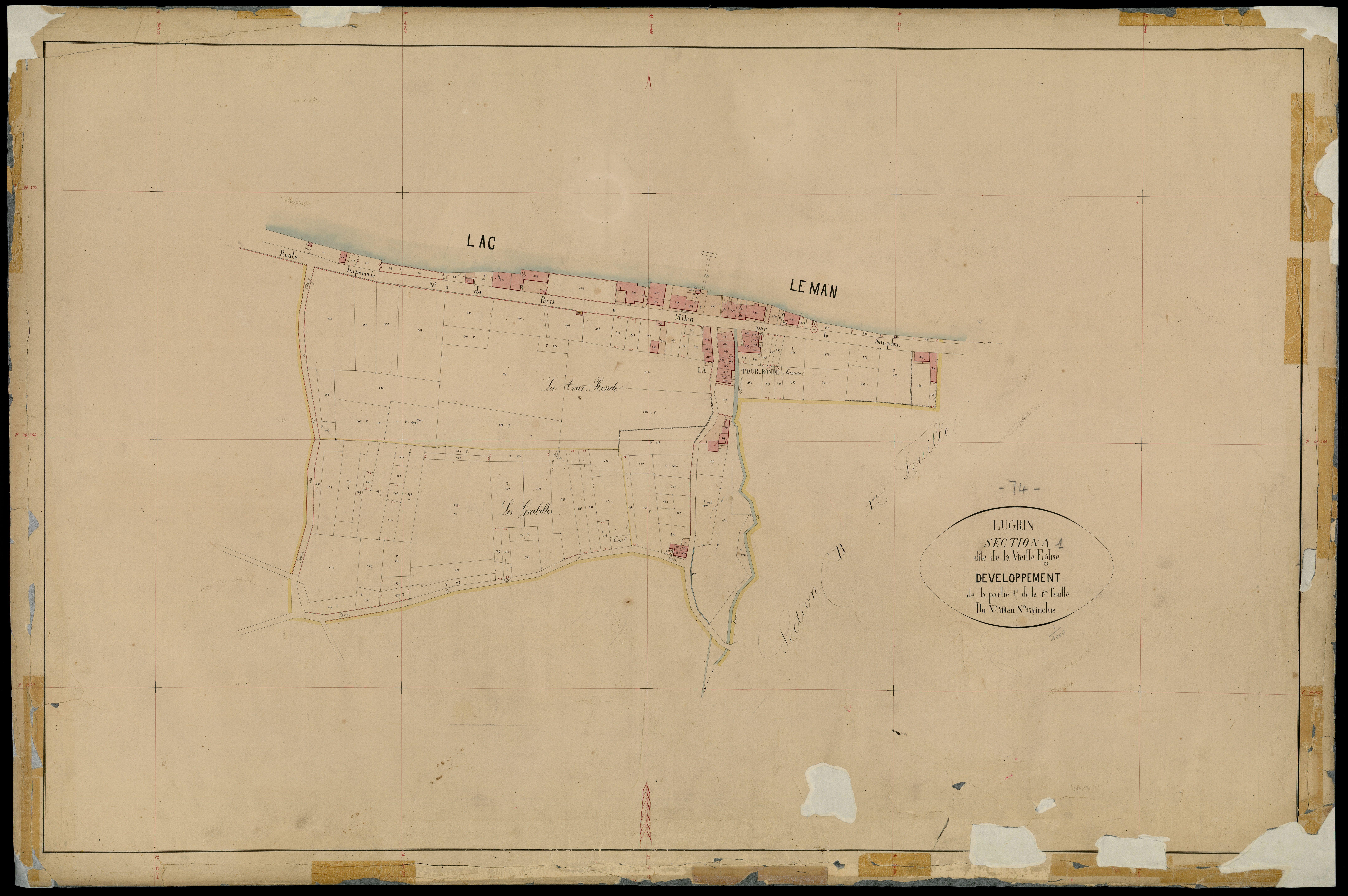 3 P 3 5421 - Feuille n° 2, parcelles n° 1033 à 1638 - 30 octobre 1867