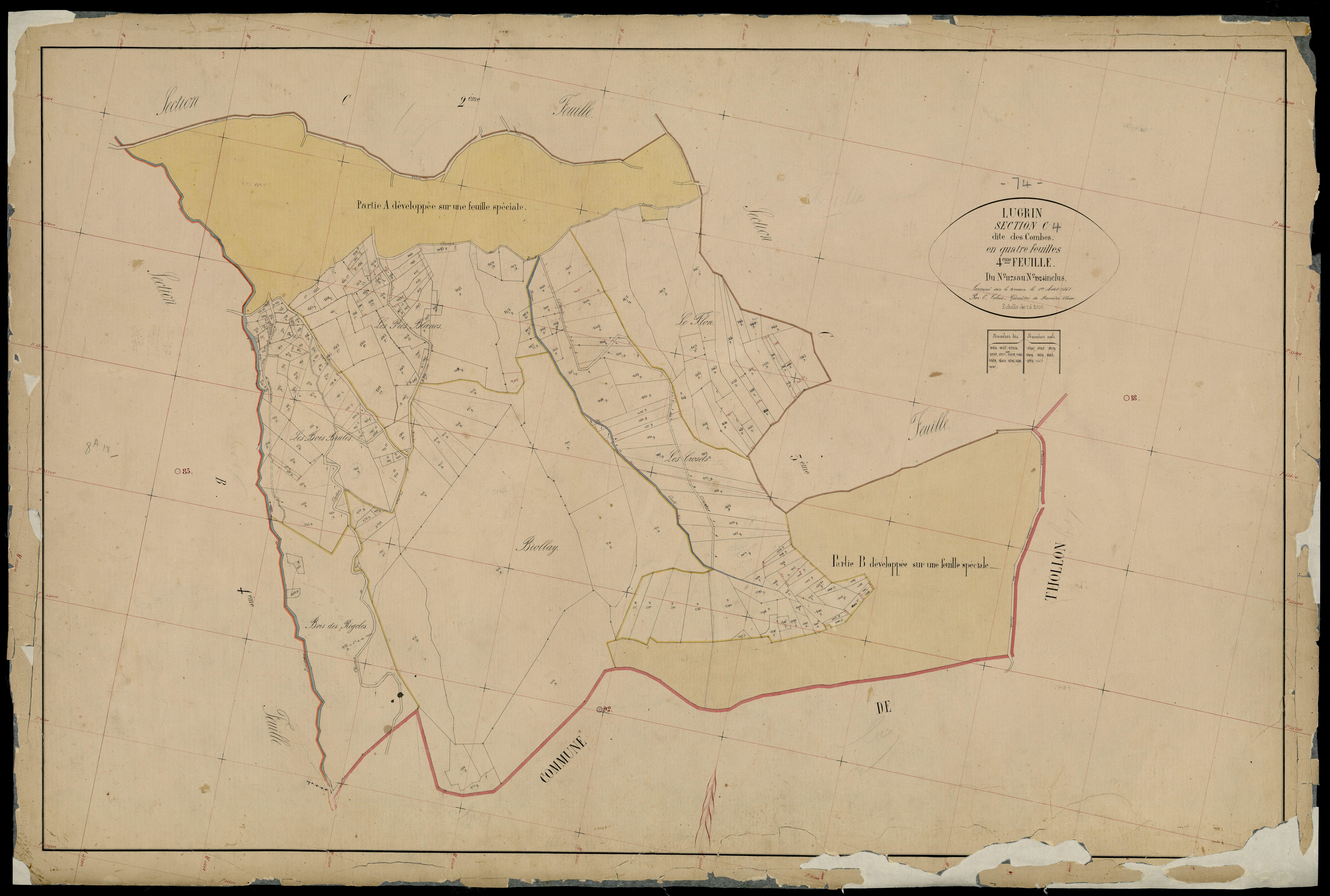 3 P 3 5433 - , parcelles n° C3: 812 à 980; B4: 117 à 1388 -