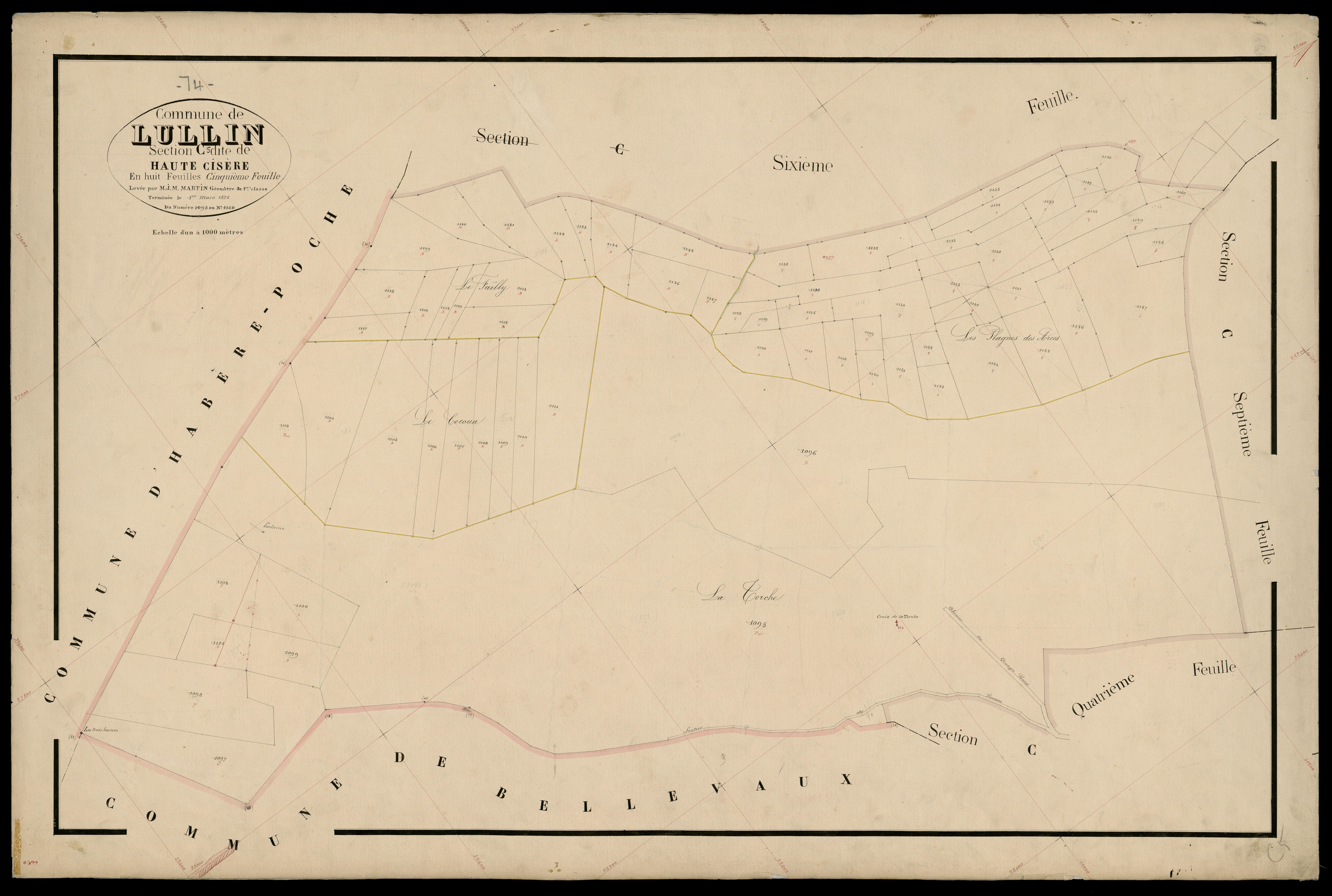3 P 3 5466 - LACUNE Feuille n° 6, parcelles n° - Sans date