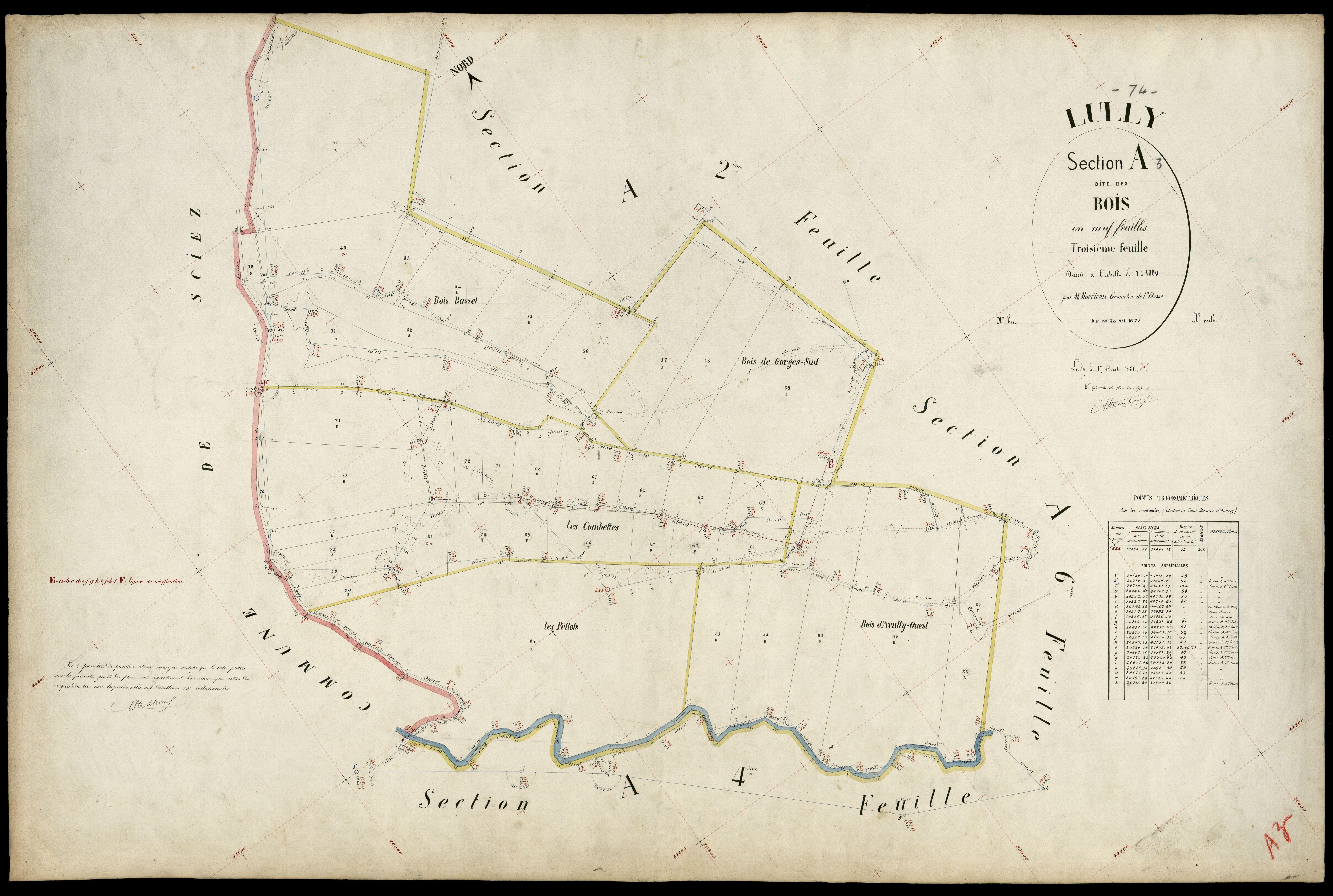 3 P 3 5480 - Feuille n° 4, parcelles n° 89 à 116 - 17 avril 1886