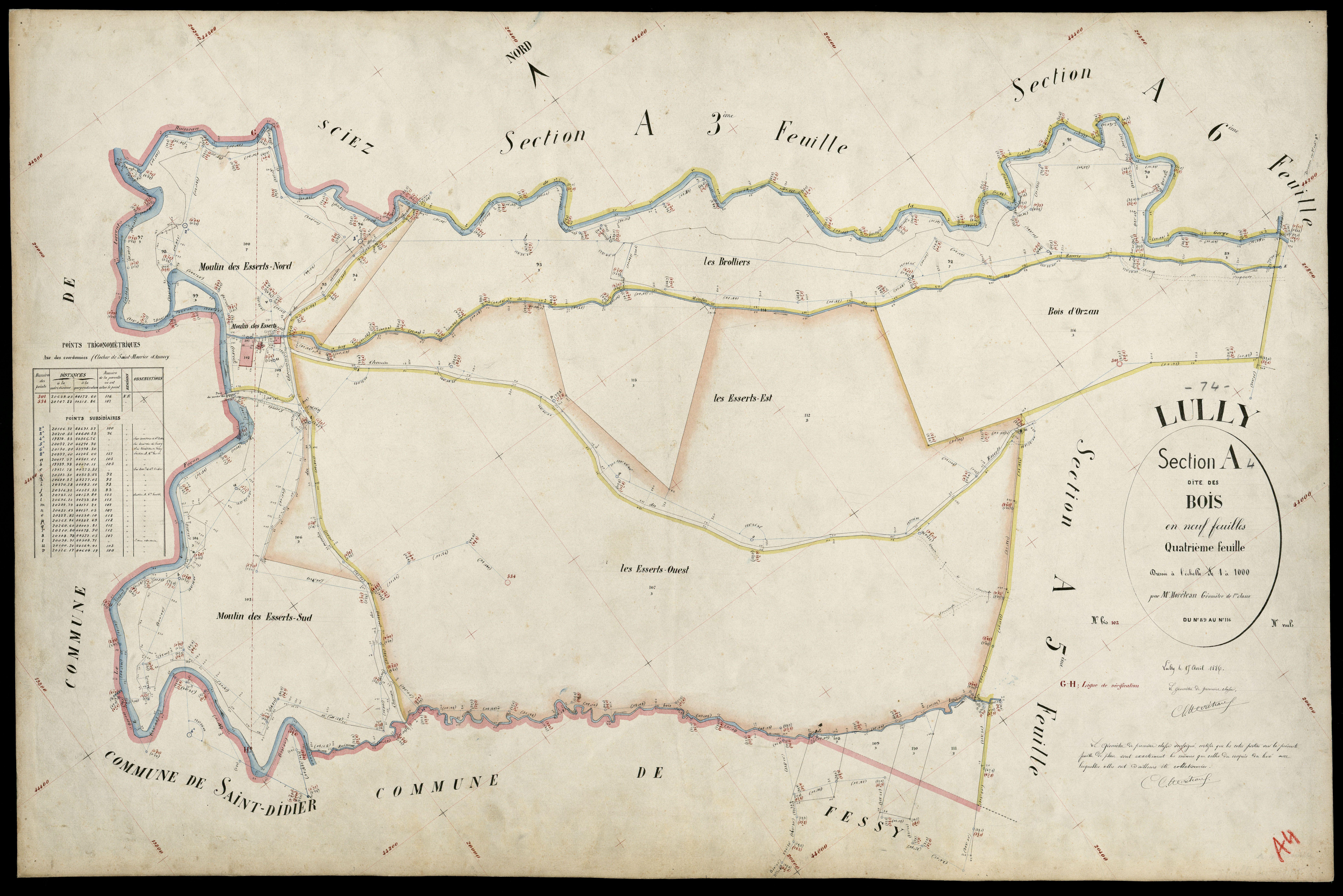 3 P 3 5481 - Feuille n° , parcelles n° 117 à 148 - 17 avril 1886
