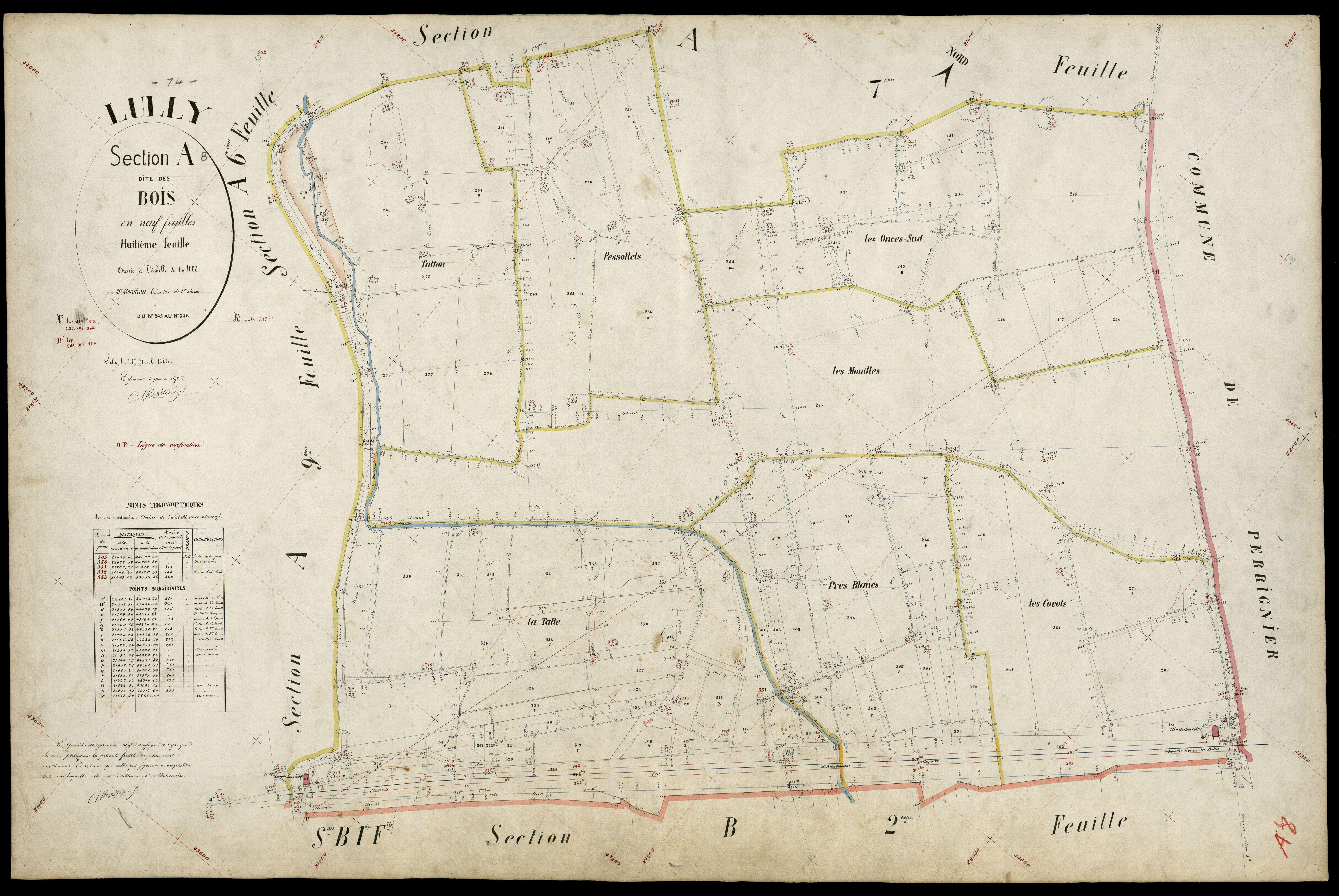 3 P 3 5485 - Feuille n° 9, parcelles n° 347 à 48 - 17 avril 1886