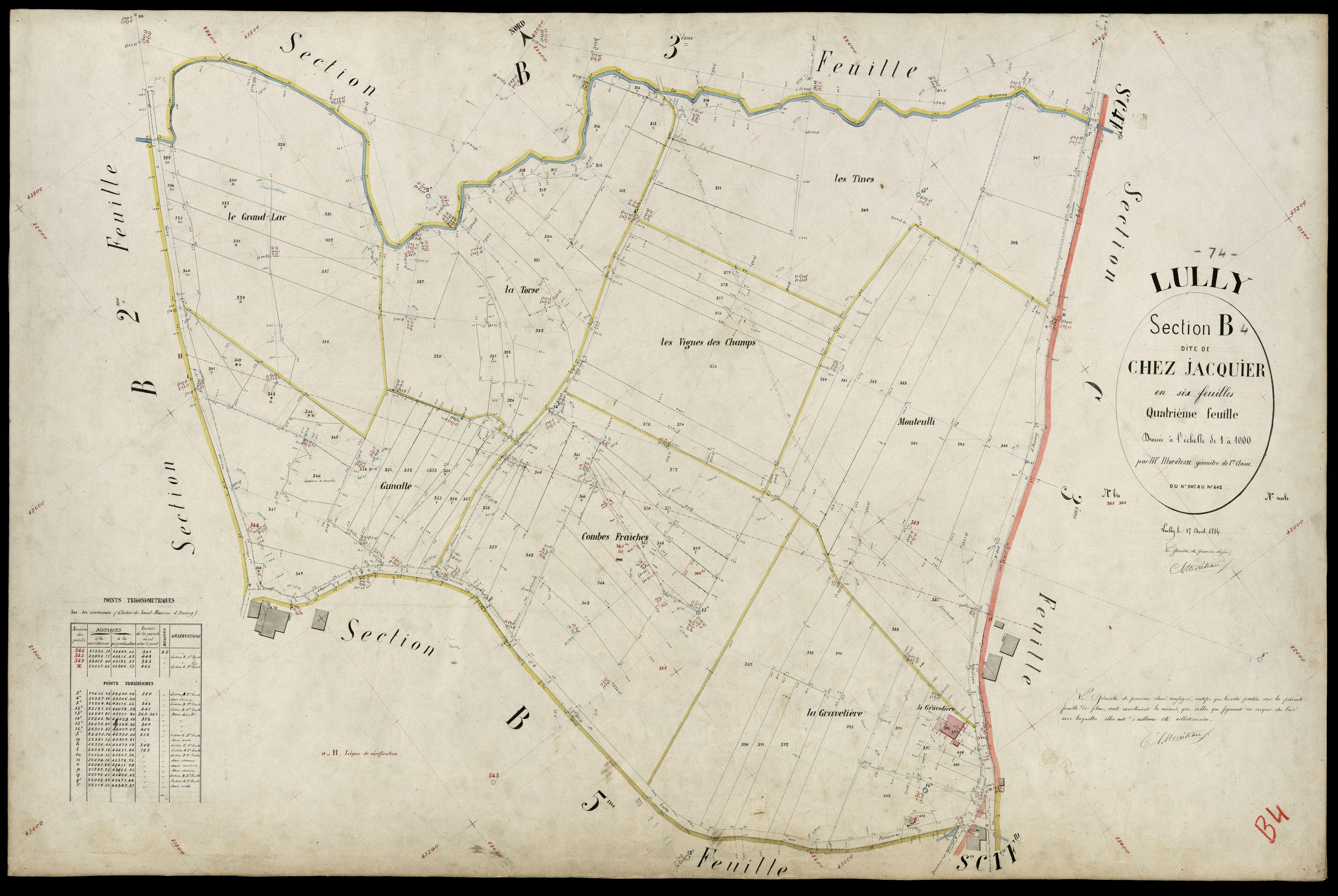 3 P 3 5490 - Feuille n° , parcelles n° 404 à 2 - 17 avril 1886