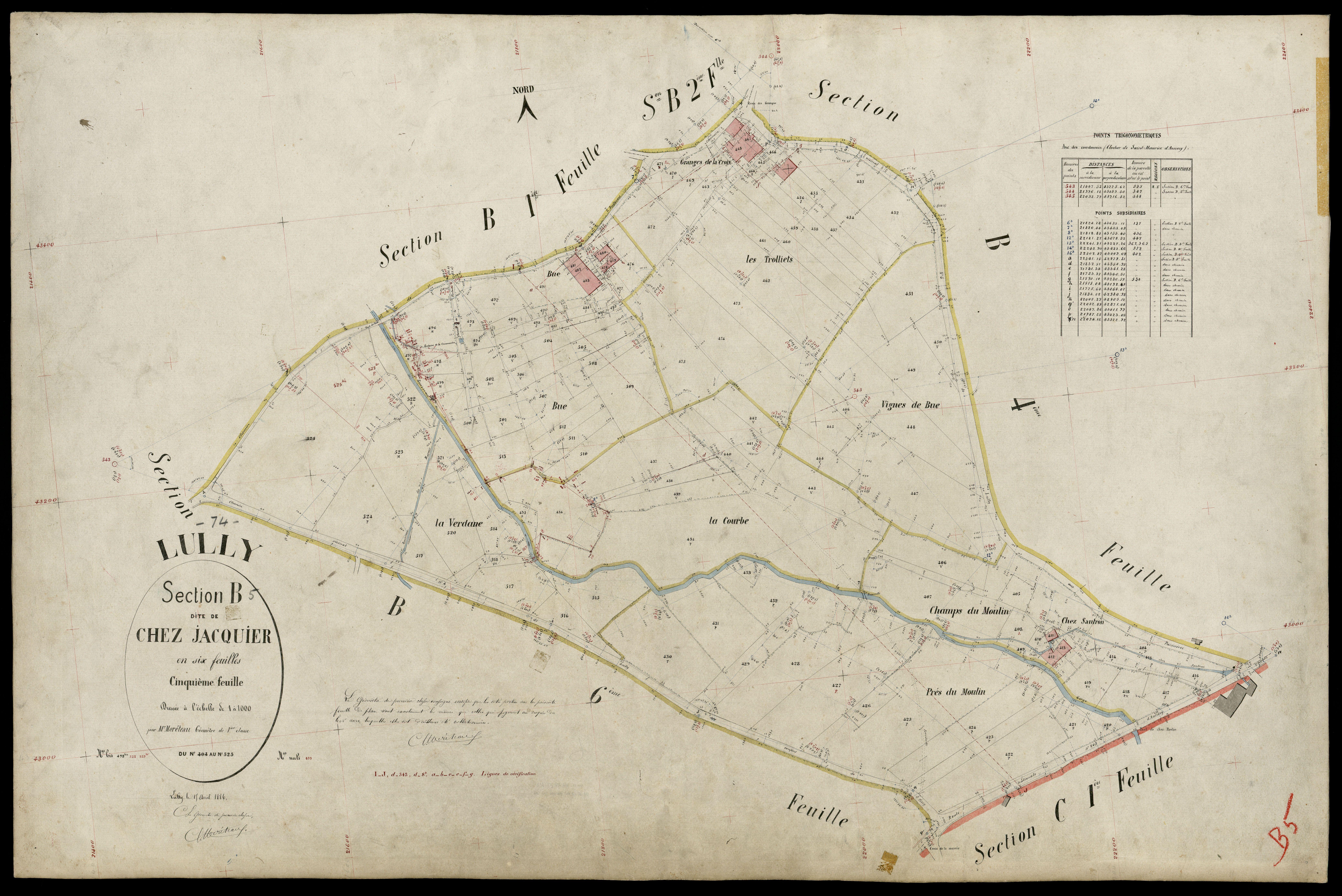3 P 3 5491 - Feuille n° 6, parcelles n° 26 à 634 - 17 avril 1886