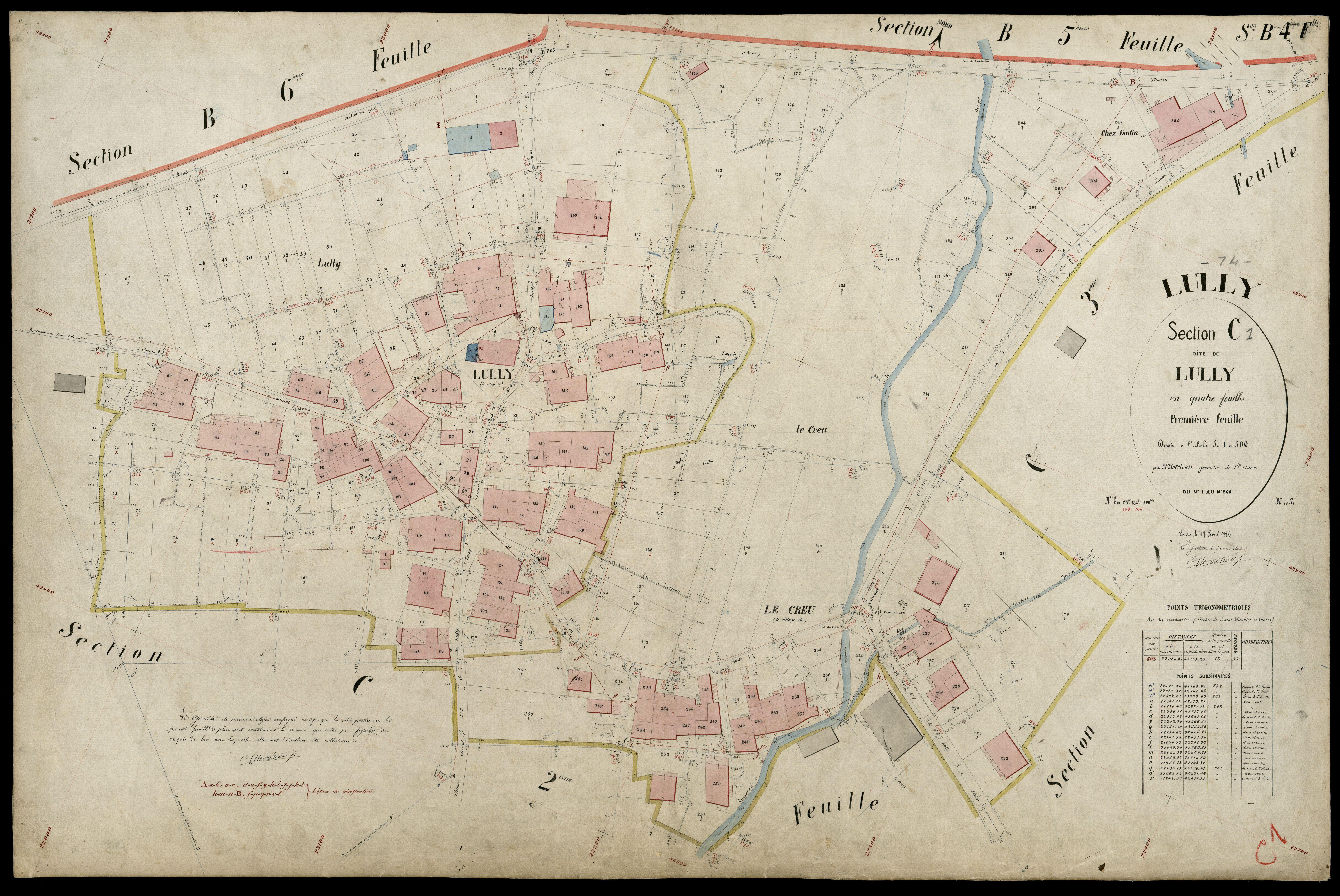 3 P 3 5493 - Feuille n° 2, parcelles n° 261 à 390 - 17 avril 1886