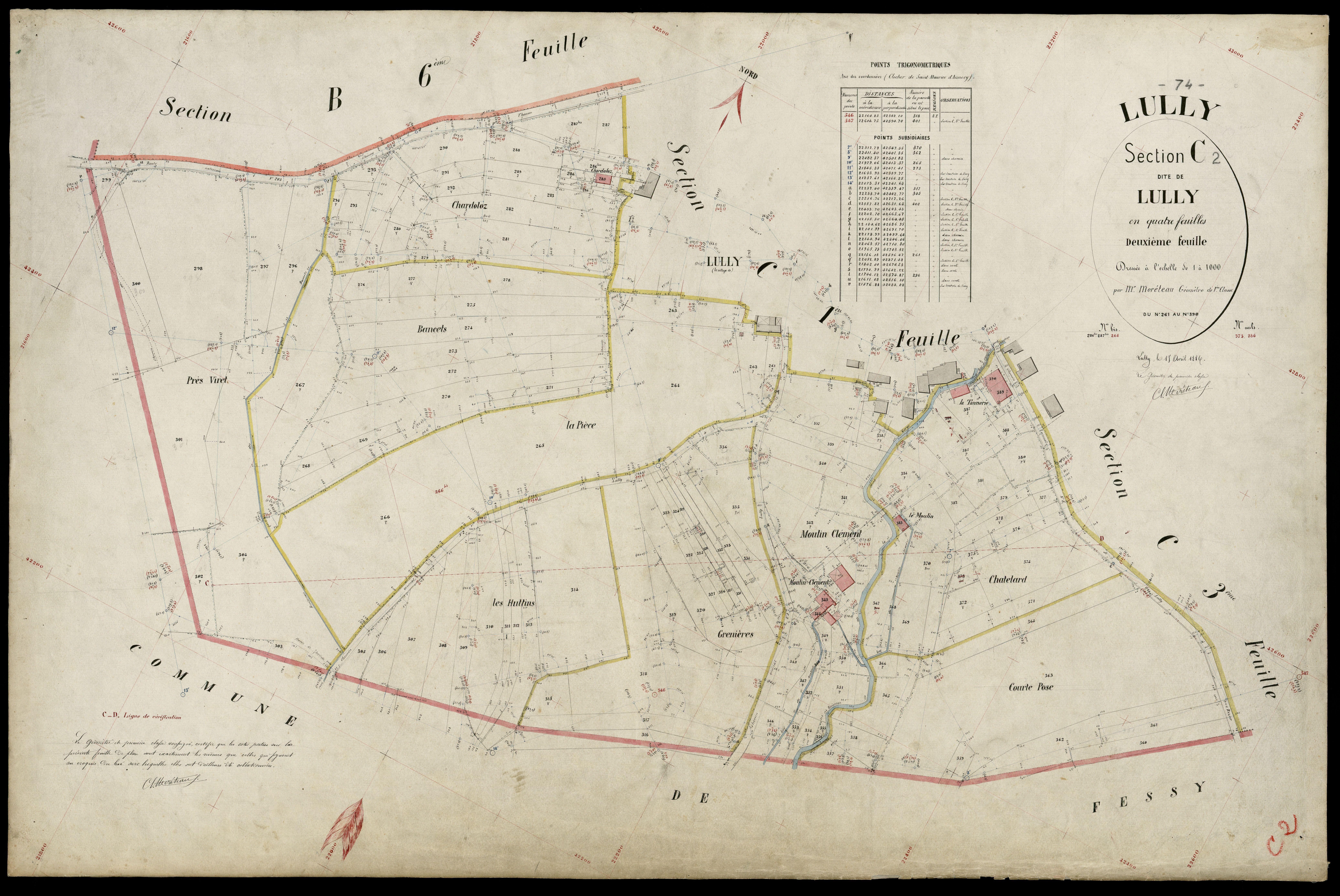 3 P 3 5494 - Feuille n° 3, parcelles n° 391 à 493 - 17 avril 1886