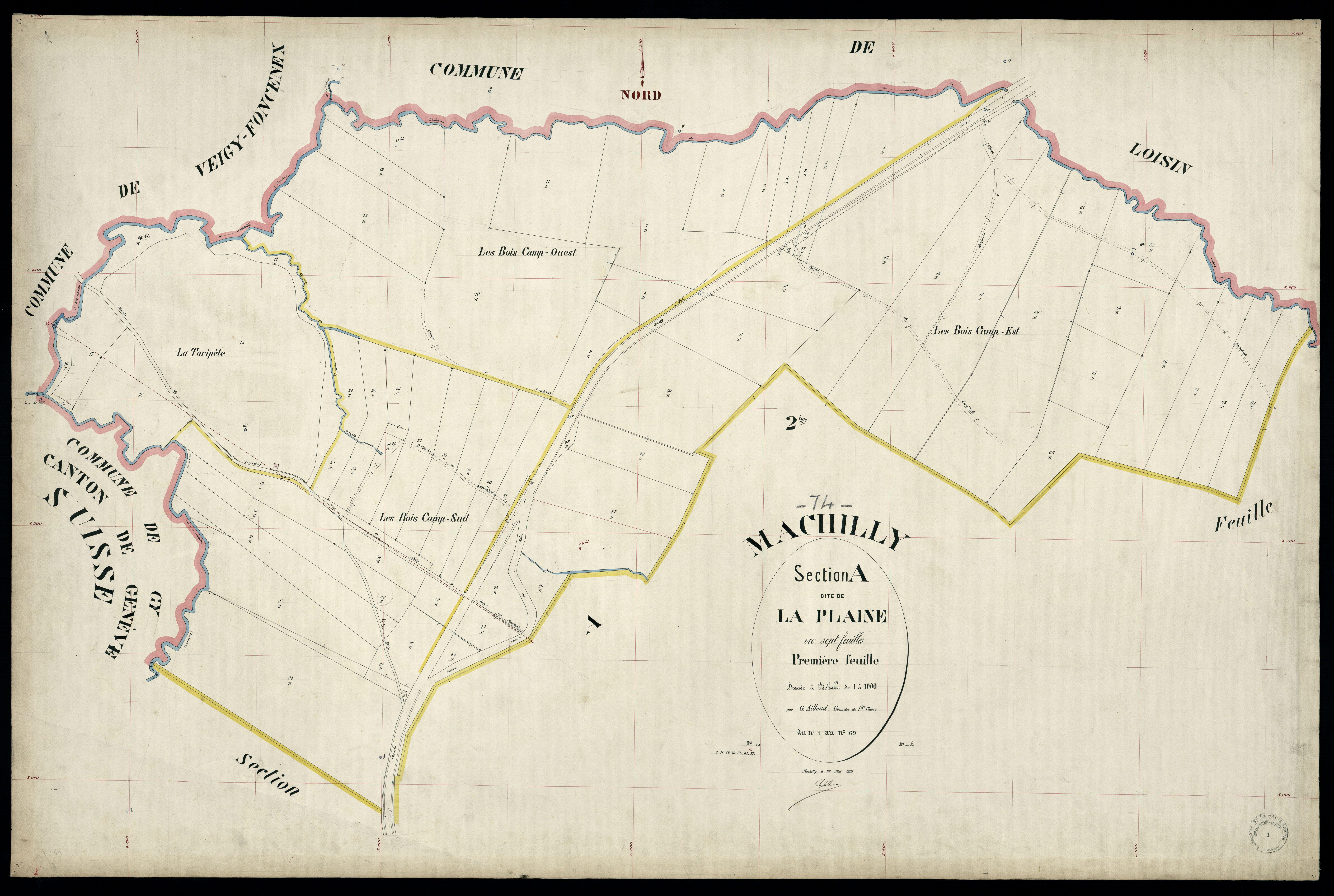 3 P 3 5513 - Feuille n° 2, parcelles n° 70 à 124 - 29 mai 1901