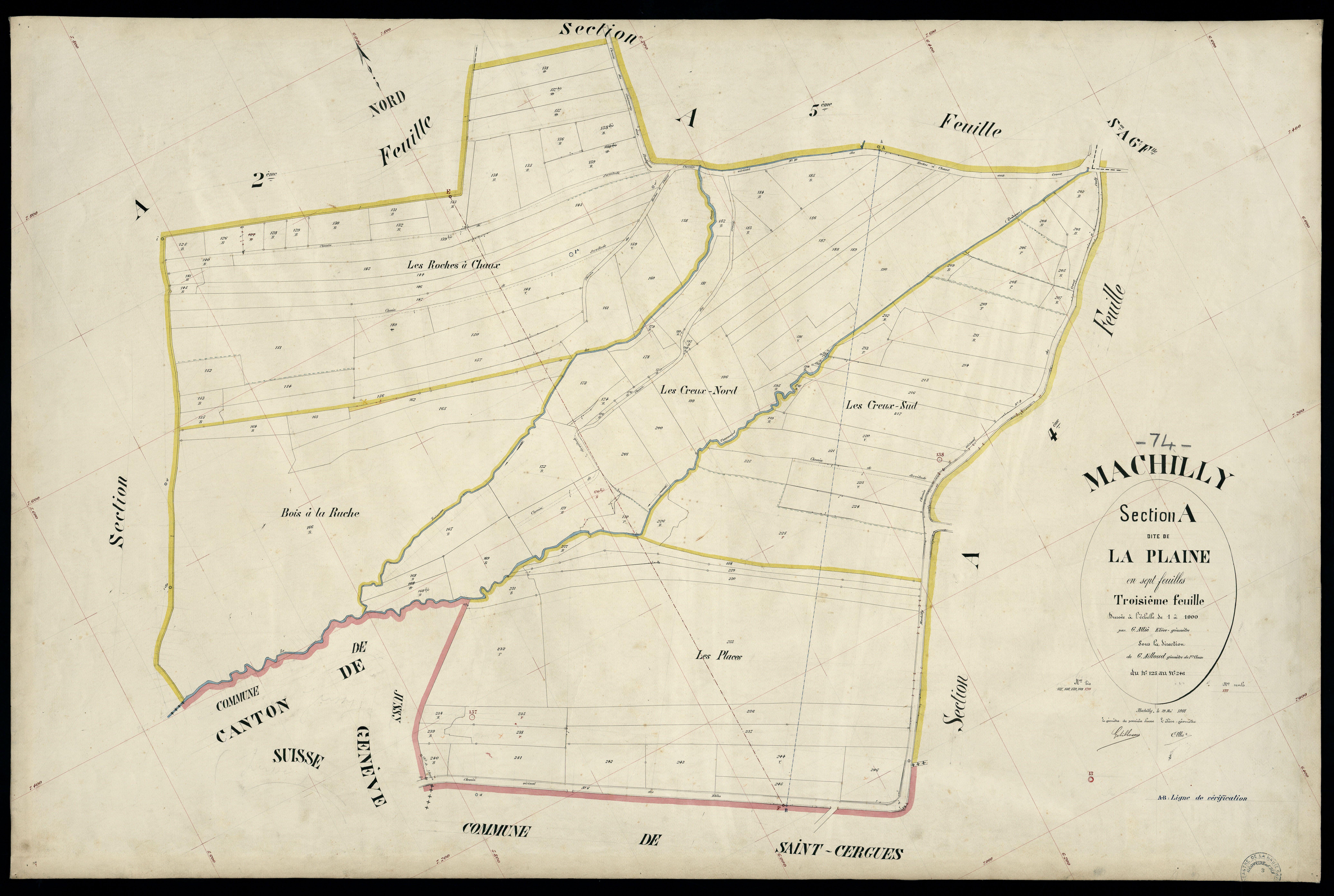 3 P 3 5515 - Feuille n° 4, parcelles n° 247 à 30 - 29 mai 1901