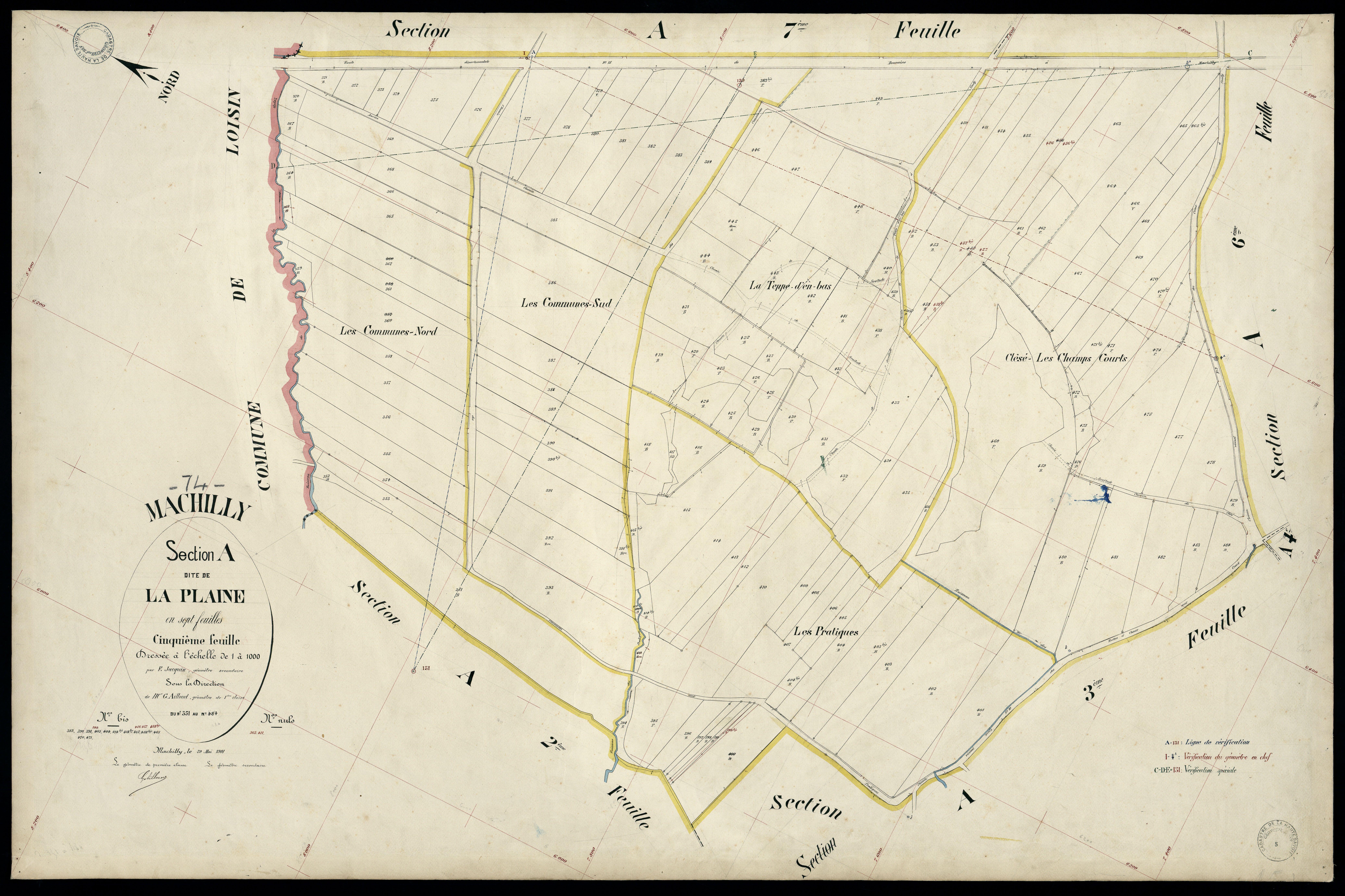 3 P 3 5517 - Feuille n° 6, parcelles n° 48 à 688 - 29 mai 1901