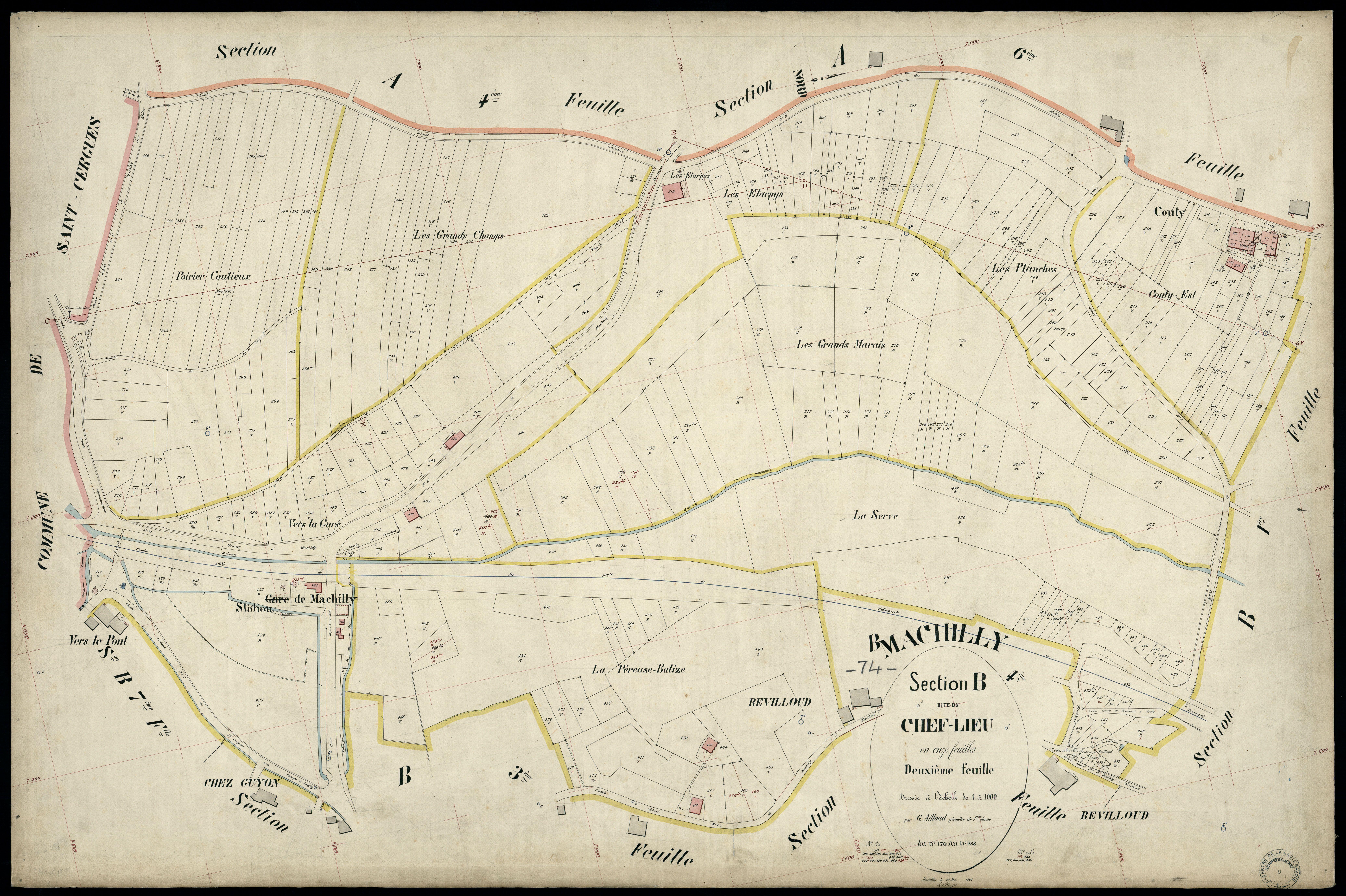3 P 3 5521 - Feuille n° 3, parcelles n° 489 à 679 - 29 mai 1901